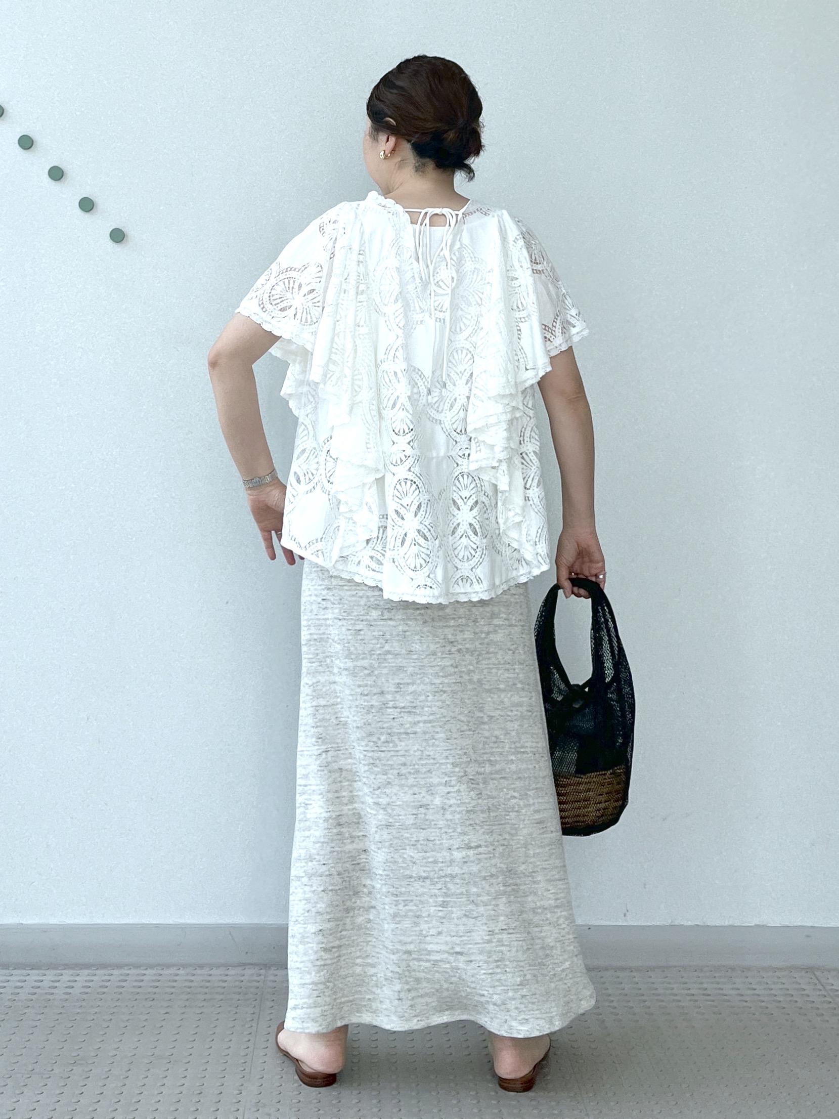 Soeさんの「DRESSTERIOR｜ラッセルレース ブラウス」を使ったコーディネート