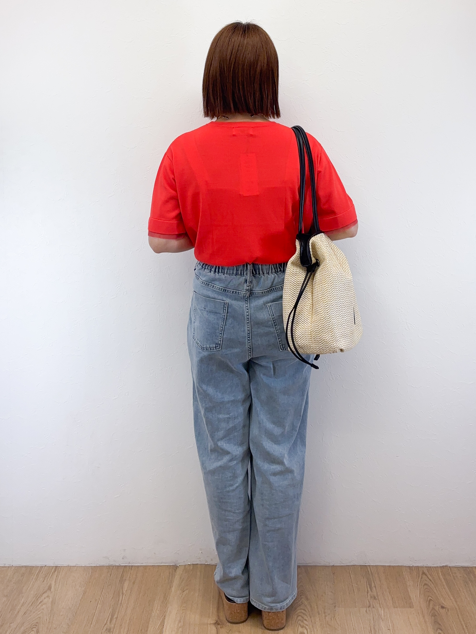 Takeさんの「OPAQUE.CLIP｜【UV／接触冷感／抗ピル】シアー＆レイヤード風さらりニット《洗濯機OK》」を使ったコーディネート