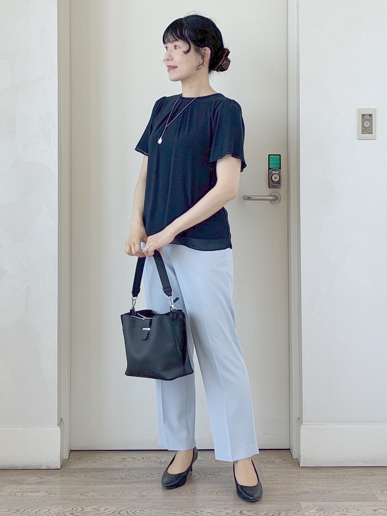  beni_gingerさんの「Reflect｜【S-4Lサイズ/UVカット／接触冷感】シフォンジャージブラウス」を使ったコーディネート