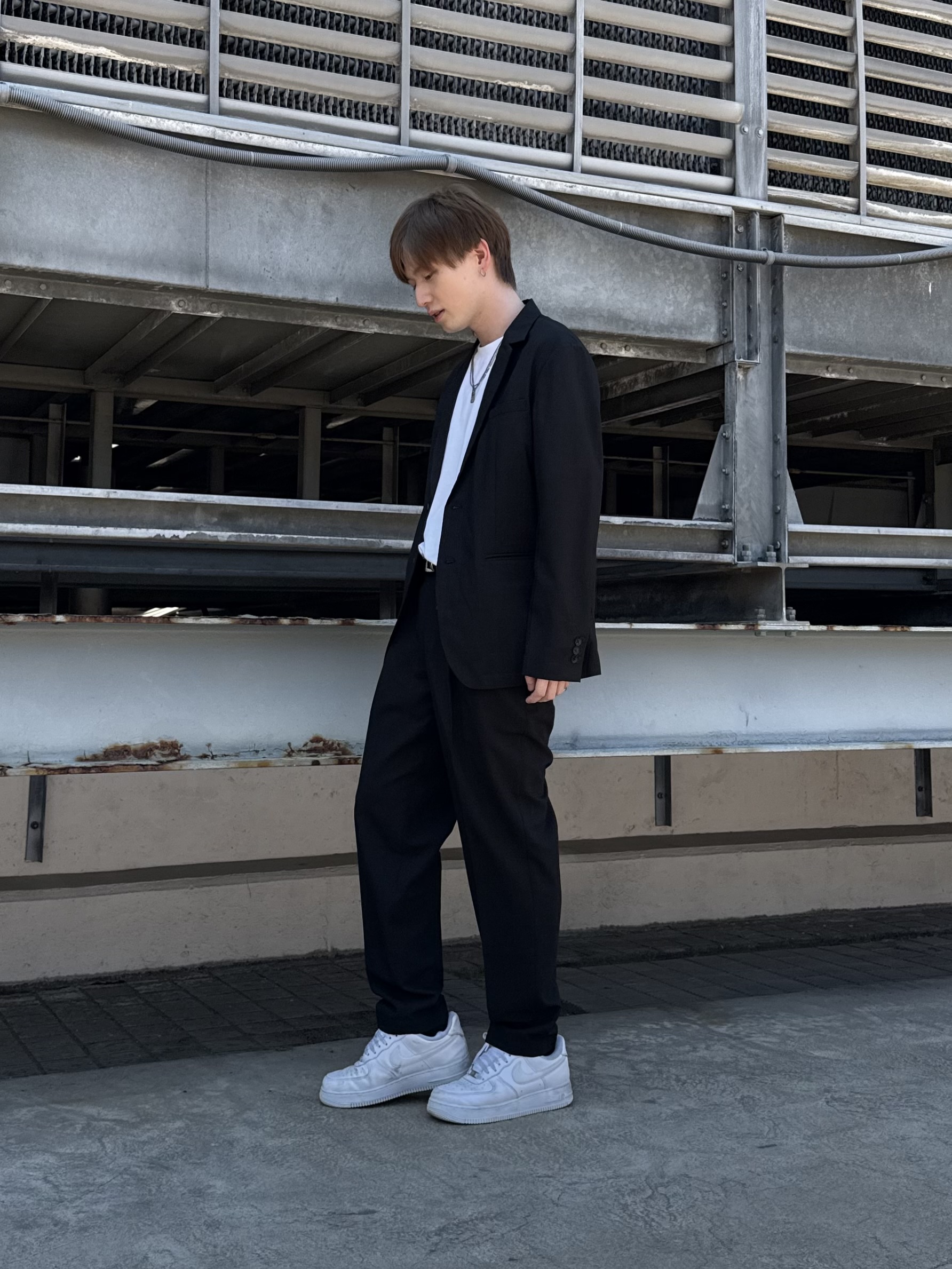 カネダさんの「tk.TAKEO KIKUCHI｜【上下2点セットアップ】AIRY DRY アソートセットアップ 吸水速乾/UVカット/マシーンウォッ」を使ったコーディネート