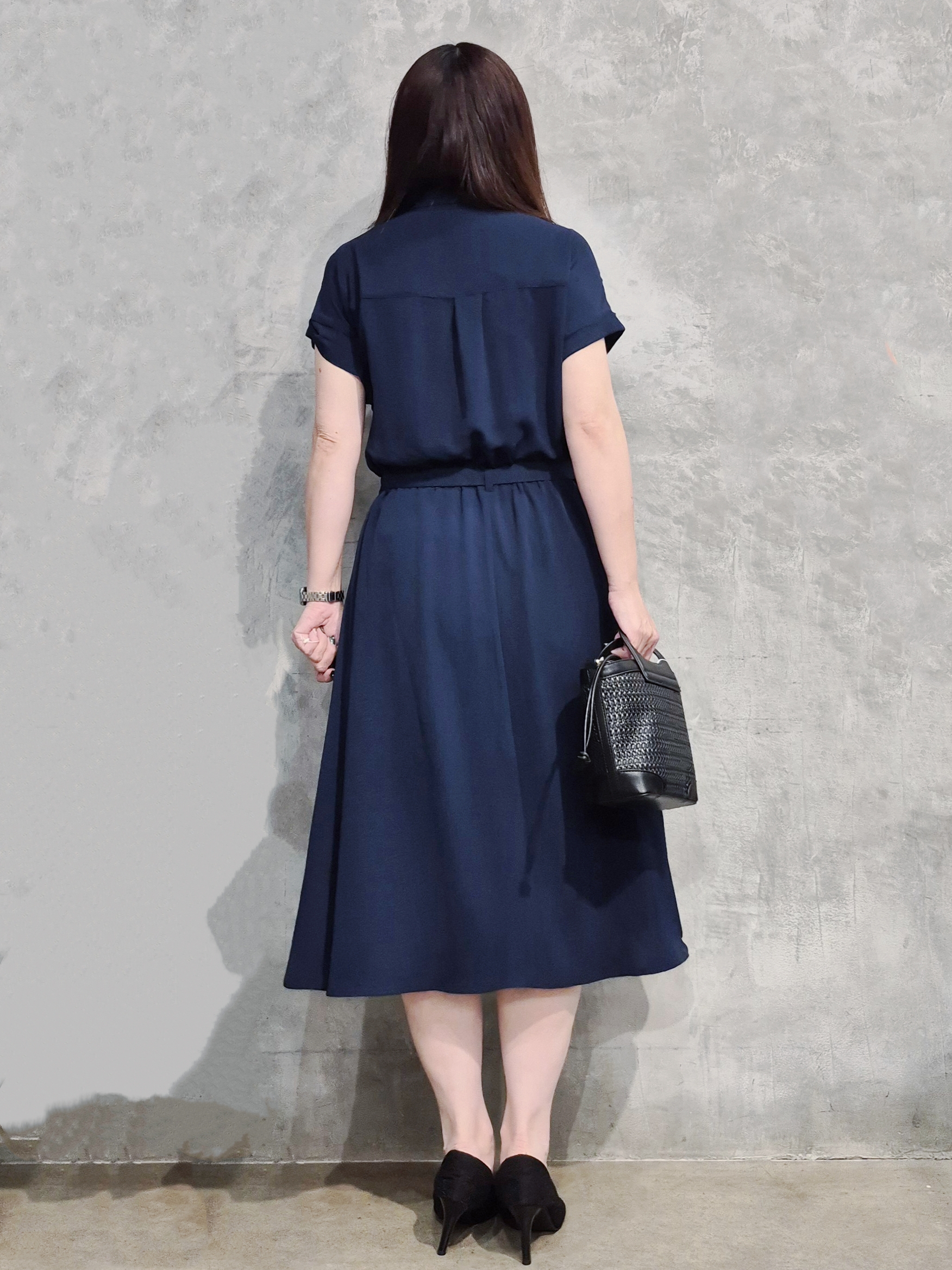 ひさえさんの「THE SHOP TK｜【S-XL/ひんやり/防しわ】欲しいが詰まった 上品フィット＆フレアワンピース」を使ったコーディネート