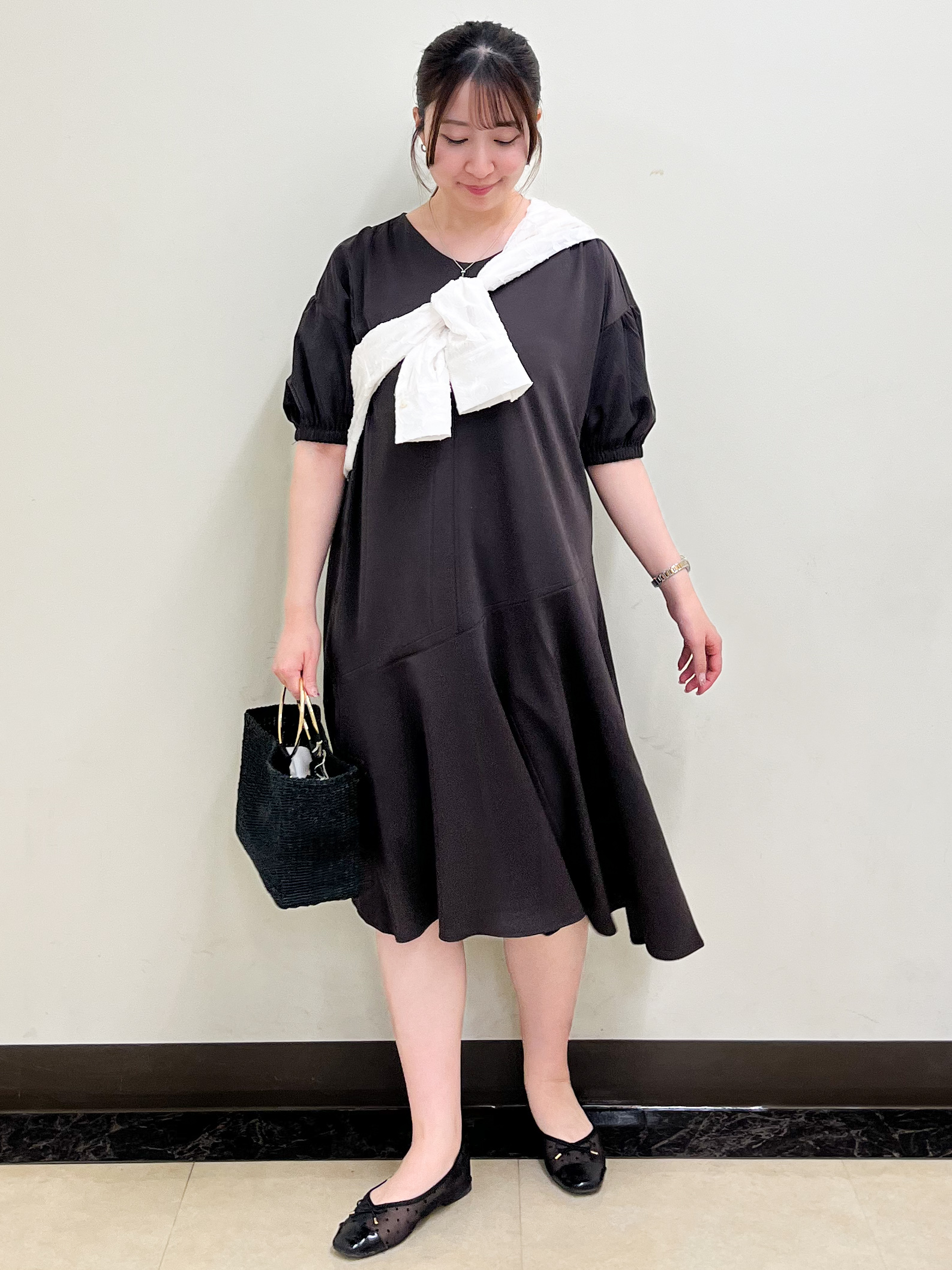 mikikoさんの「Reflect｜きれい見えフレアラインワンピース」を使ったコーディネート