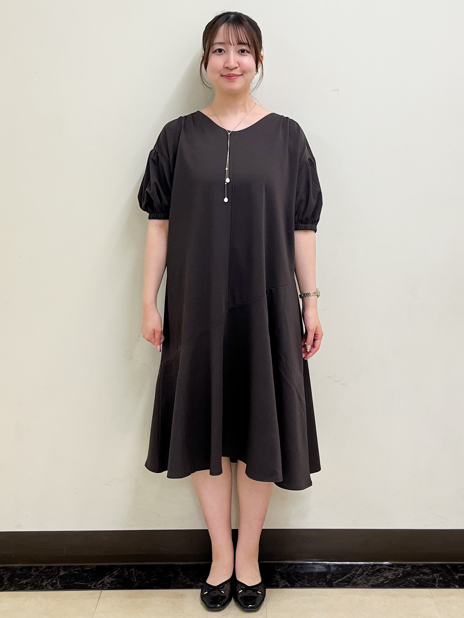 mikikoさんの「Reflect｜きれい見えフレアラインワンピース」を使ったコーディネート