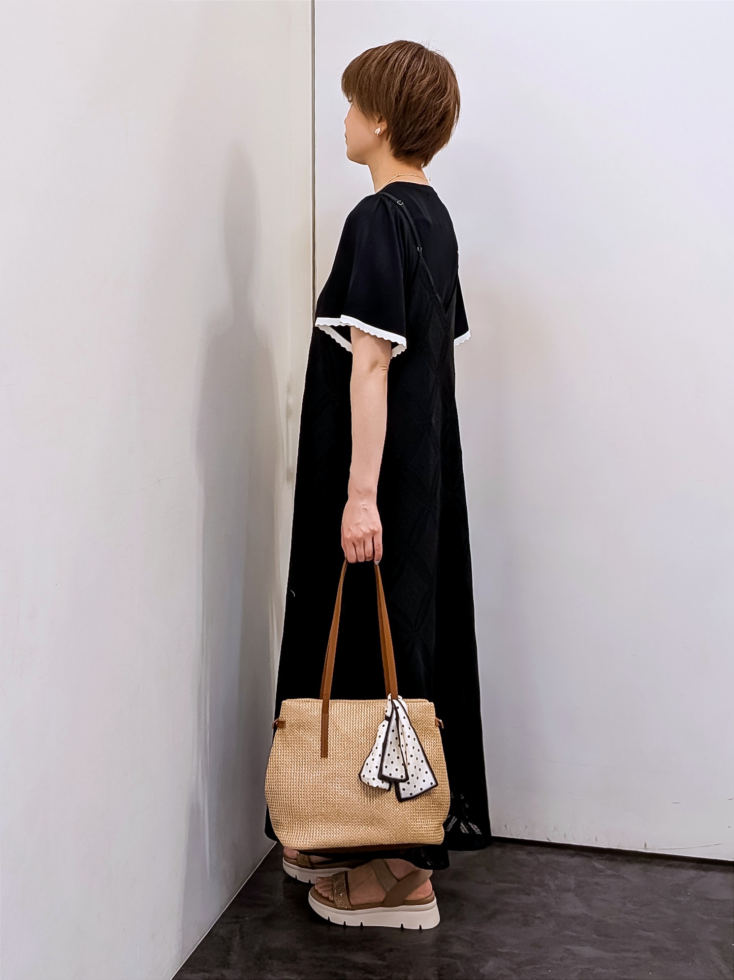 やまちゃんさんの「grove｜【貴島明日香さん着用・洗える】レースキャミワンピース」を使ったコーディネート