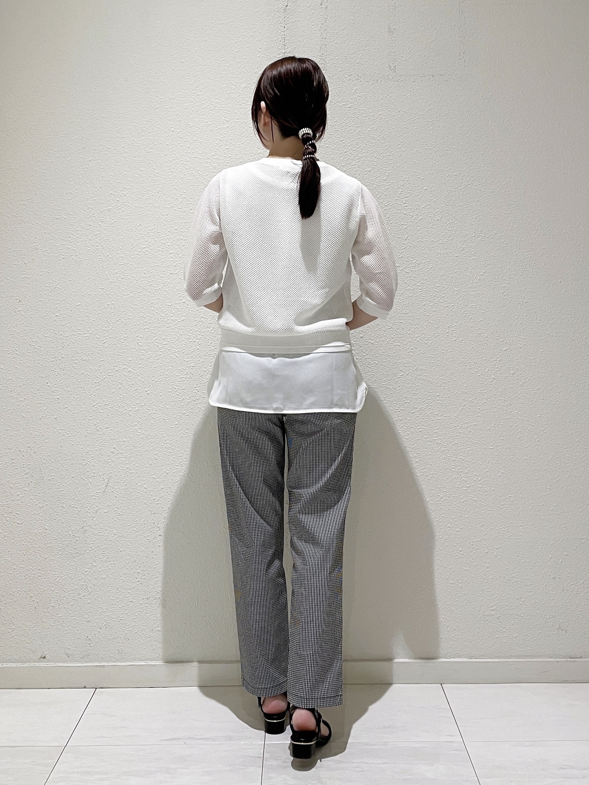 haruさんの「grove｜【貴島明日香さん着用・洗える】透けない、大人のメッシュカーディガン」を使ったコーディネート