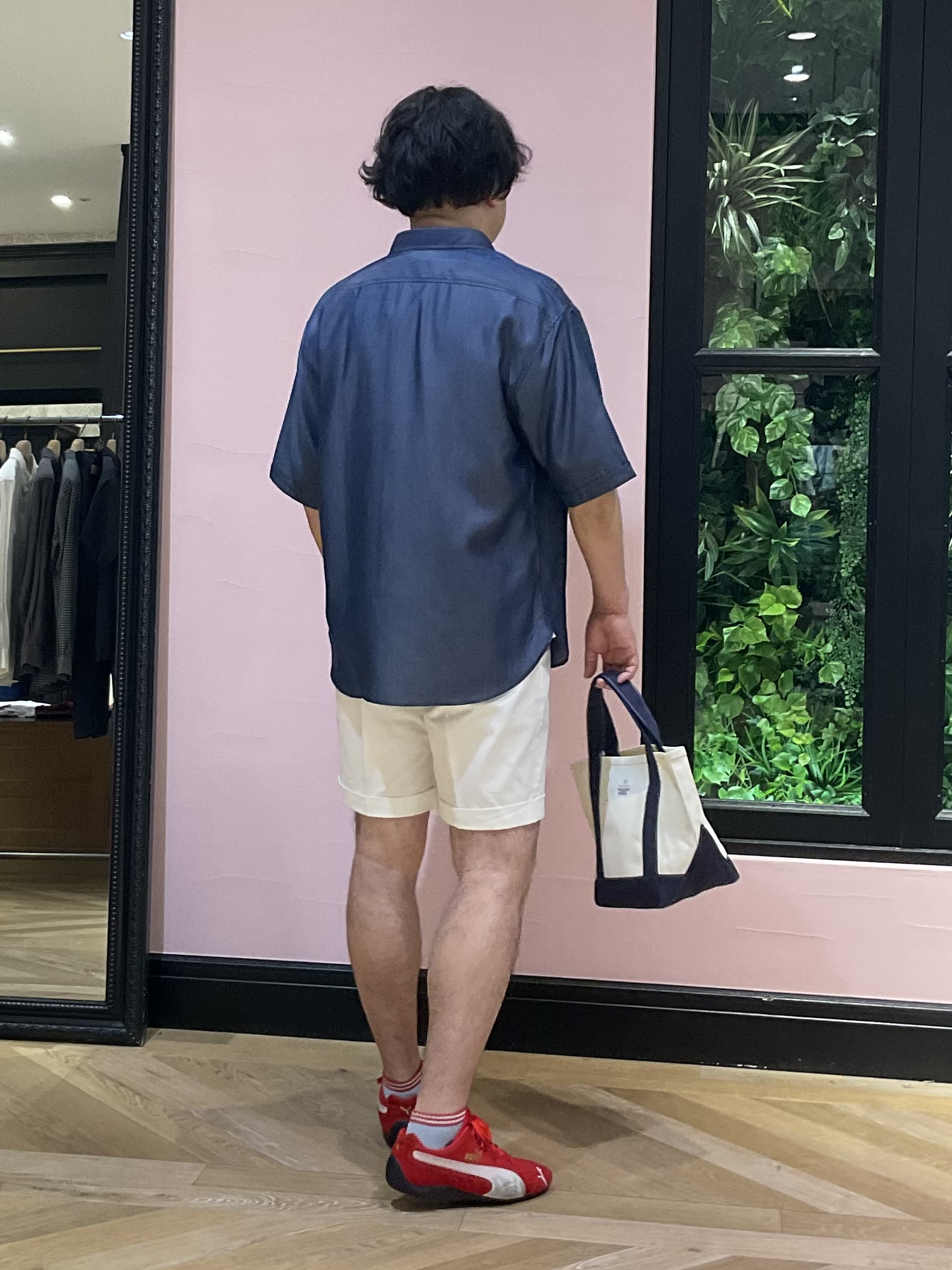 Nagaseさんの「DRESSTERIOR｜デニム ハーフスリーブシャツ」を使ったコーディネート