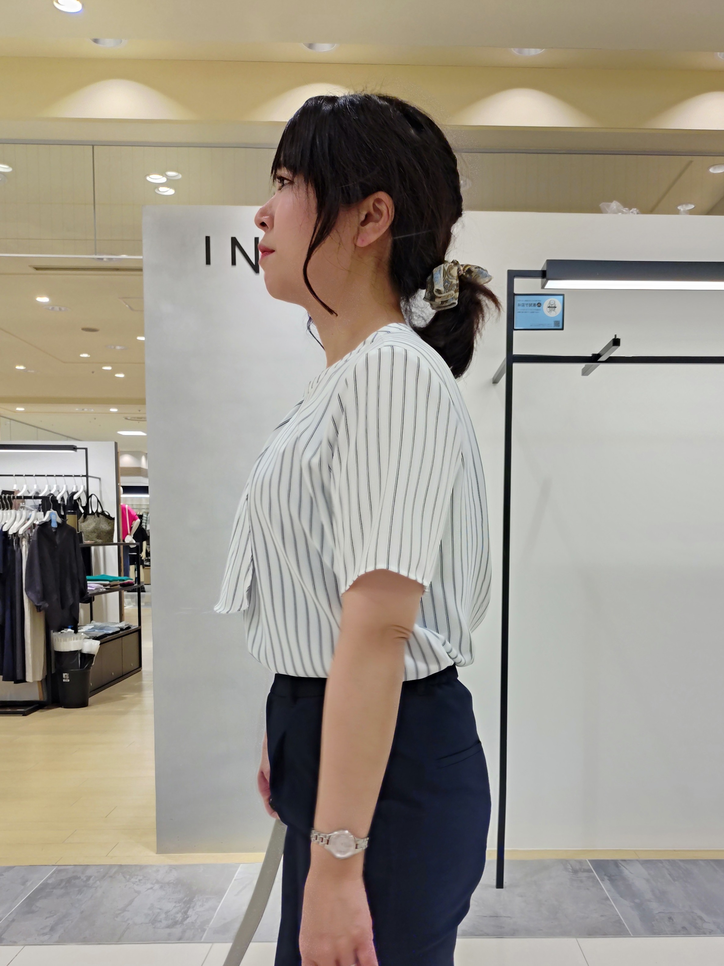 TOMOMIさんの「INDIVI｜【A4収納可能／合皮】配色デザインワンショルダーバッグ」を使ったコーディネート