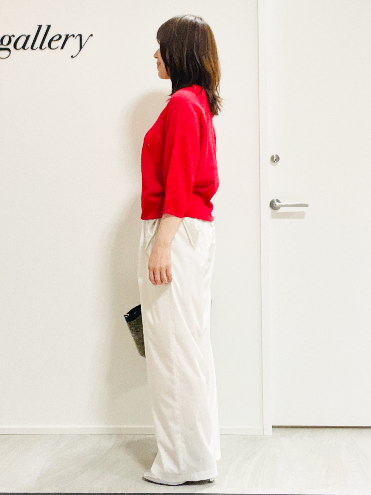 めいさんの「UNTITLED｜【ウエストゴム】タフタワイドパンツ」を使ったコーディネート