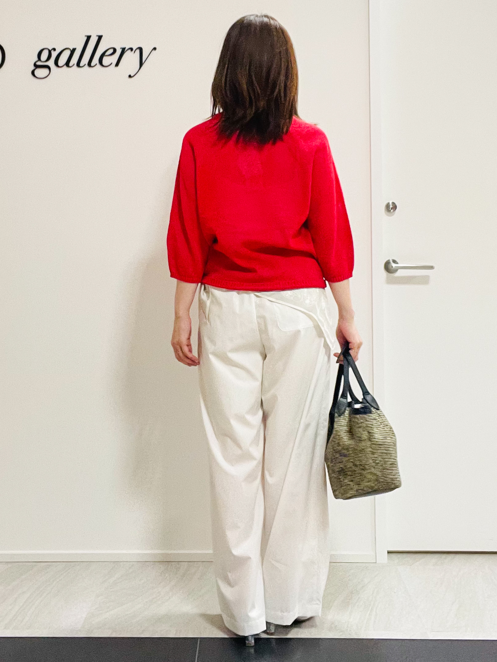 めいさんの「UNTITLED｜【ウエストゴム】タフタワイドパンツ」を使ったコーディネート