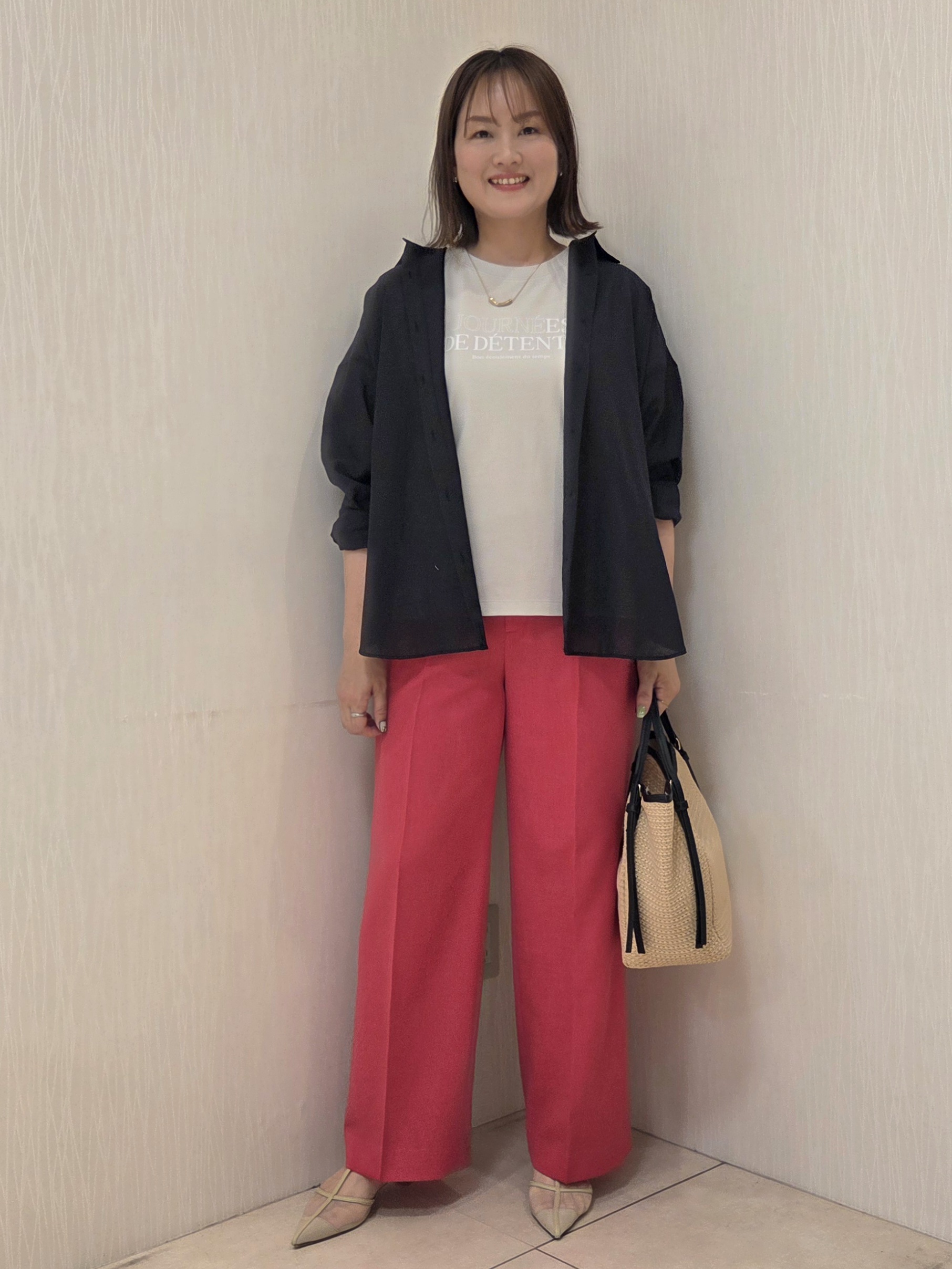 naokoさんの「UNTITLED｜【2WAY/マシンウォッシャブル】カシュクールデザインシャツ」を使ったコーディネート