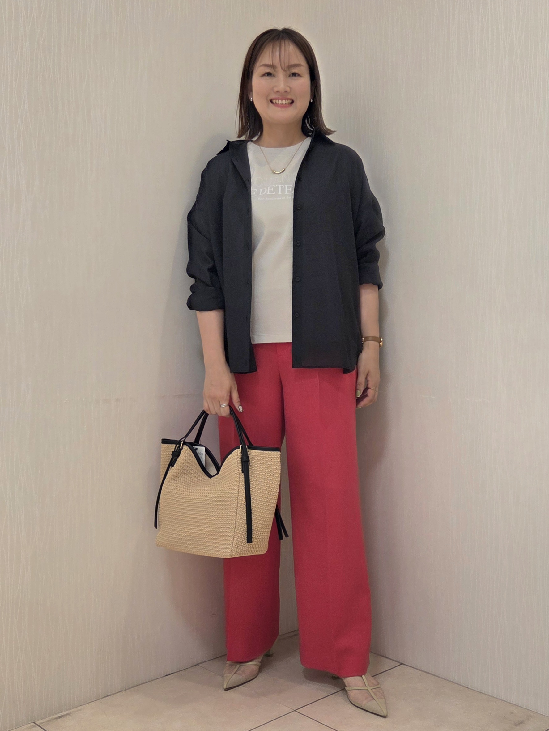 naokoさんの「UNTITLED｜【2WAY/マシンウォッシャブル】カシュクールデザインシャツ」を使ったコーディネート