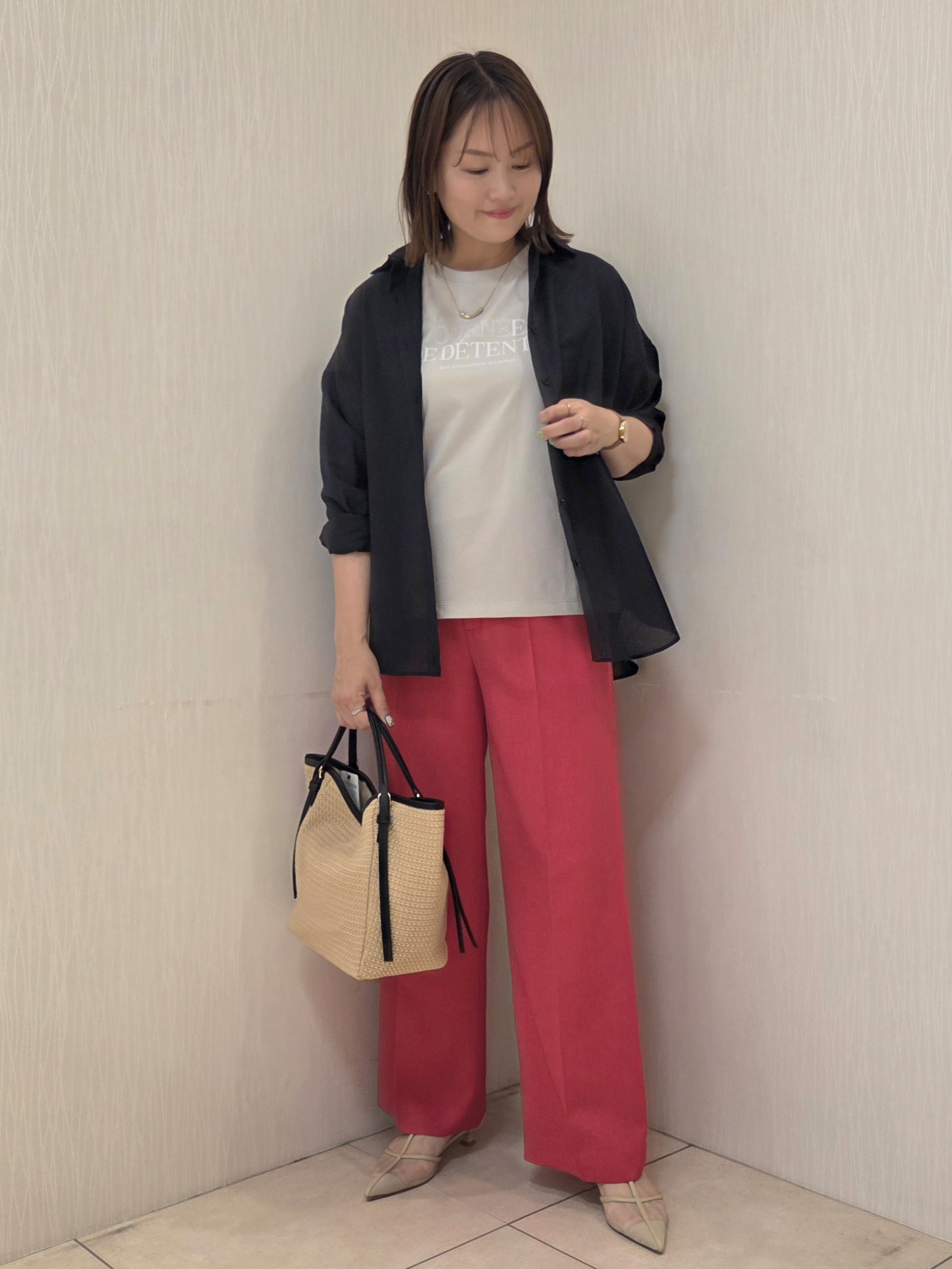 naokoさんの「UNTITLED｜【2WAY/マシンウォッシャブル】カシュクールデザインシャツ」を使ったコーディネート