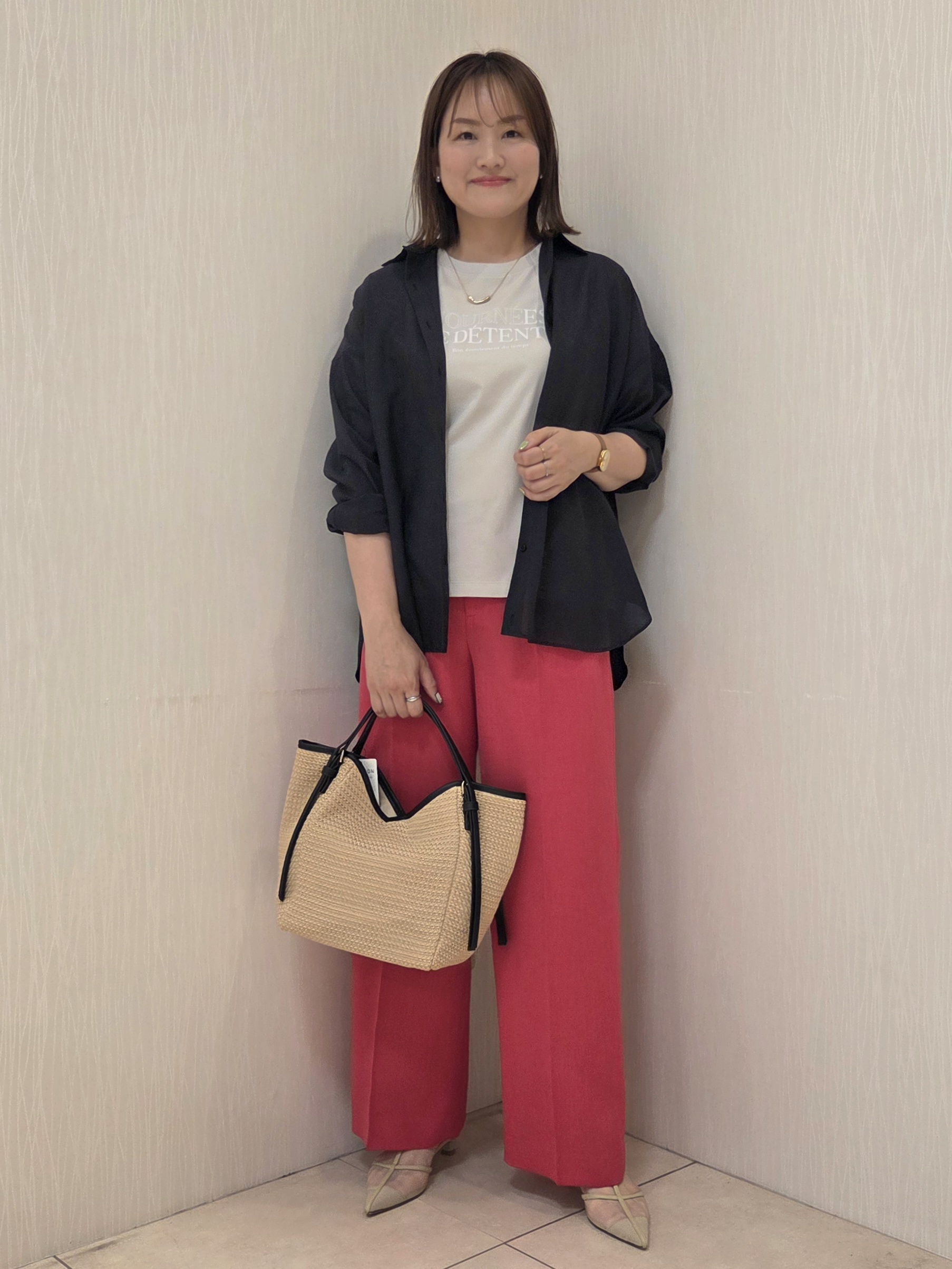 naokoさんの「UNTITLED｜【2WAY/マシンウォッシャブル】カシュクールデザインシャツ」を使ったコーディネート