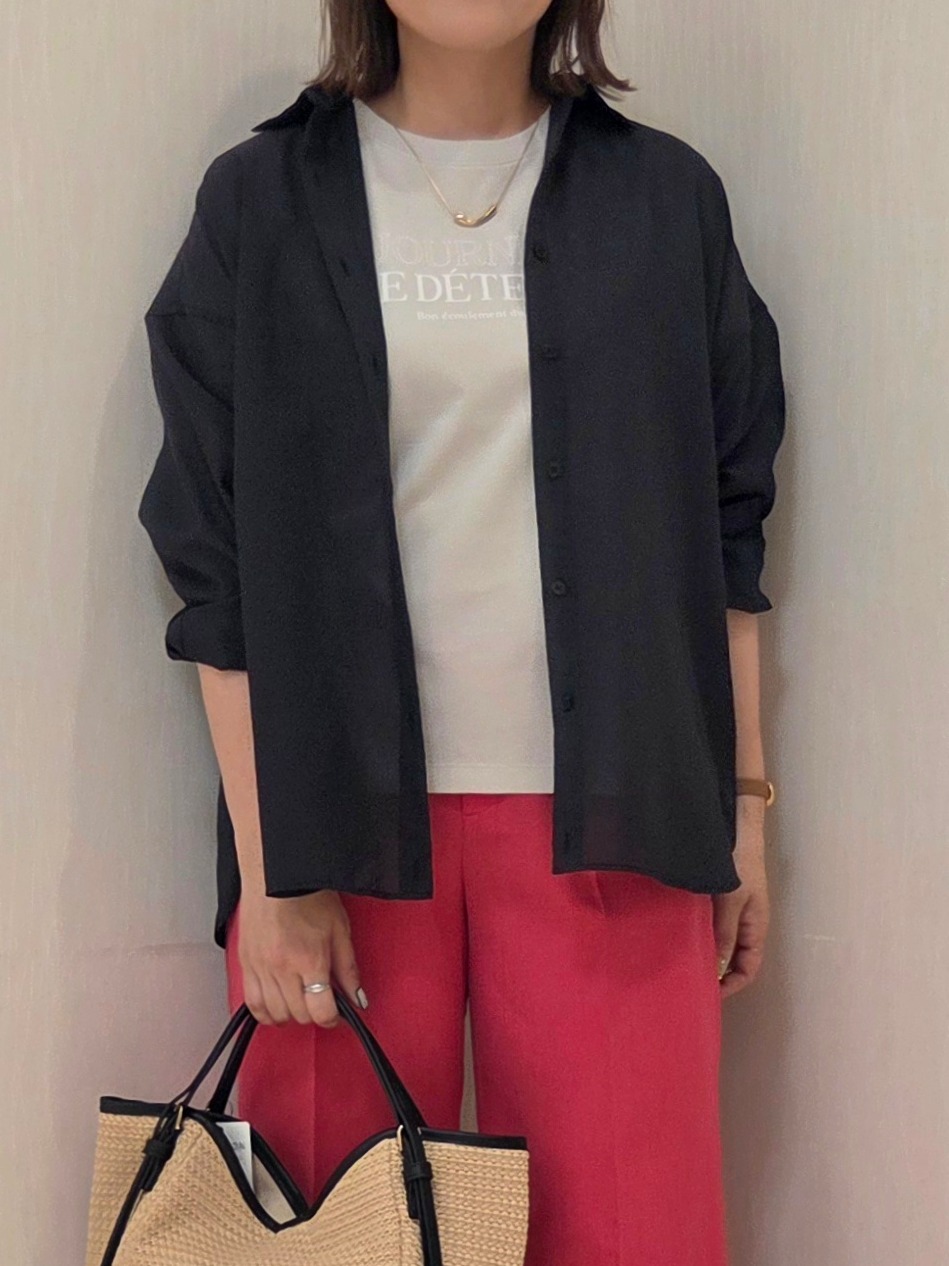 naokoさんの「UNTITLED｜【2WAY/マシンウォッシャブル】カシュクールデザインシャツ」を使ったコーディネート