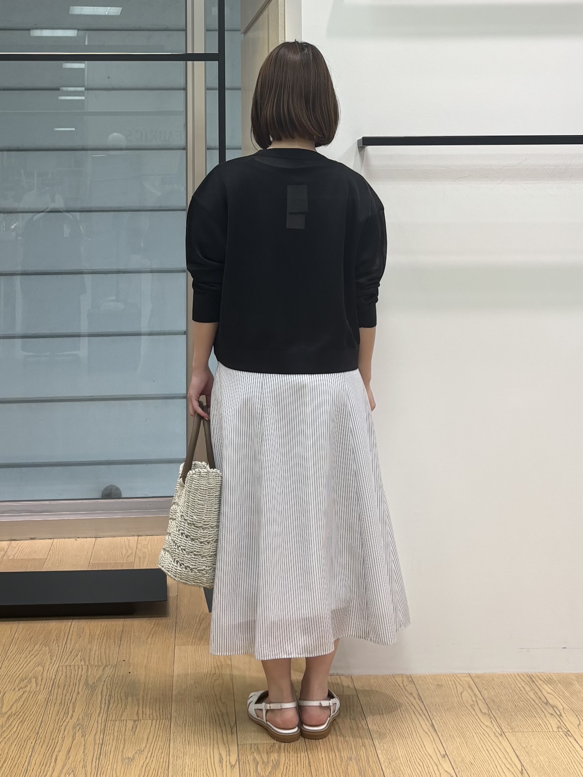 asamiさんの「INDIVI｜【洗える／コットン】ドライタッチさらりニットT」を使ったコーディネート
