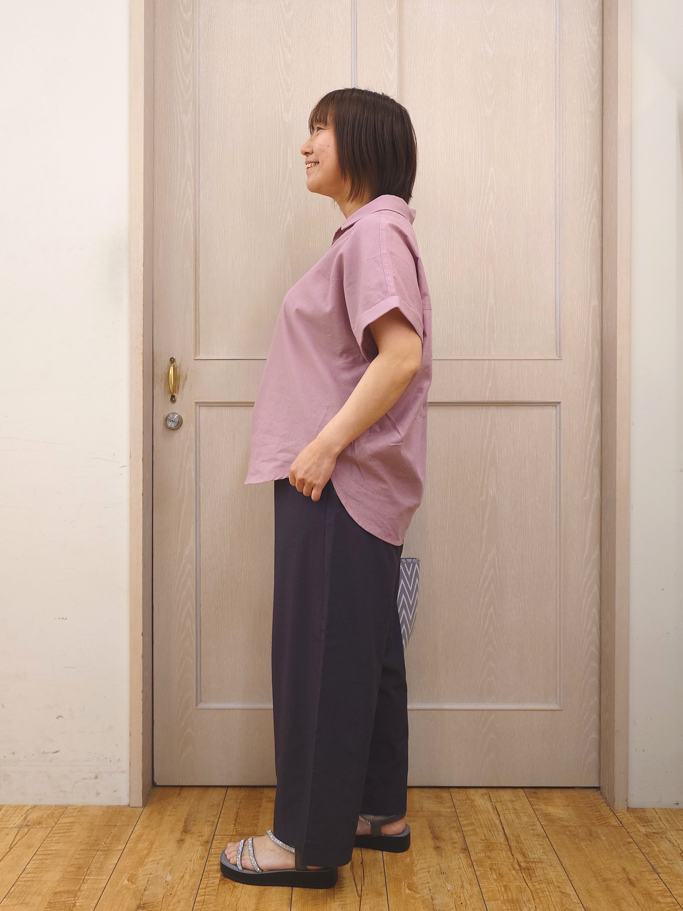 とろろさんの「SHOO･LA･RUE｜【ひんやり/UV】インせず着られる フレンチリネンスキッパーシャツ」を使ったコーディネート