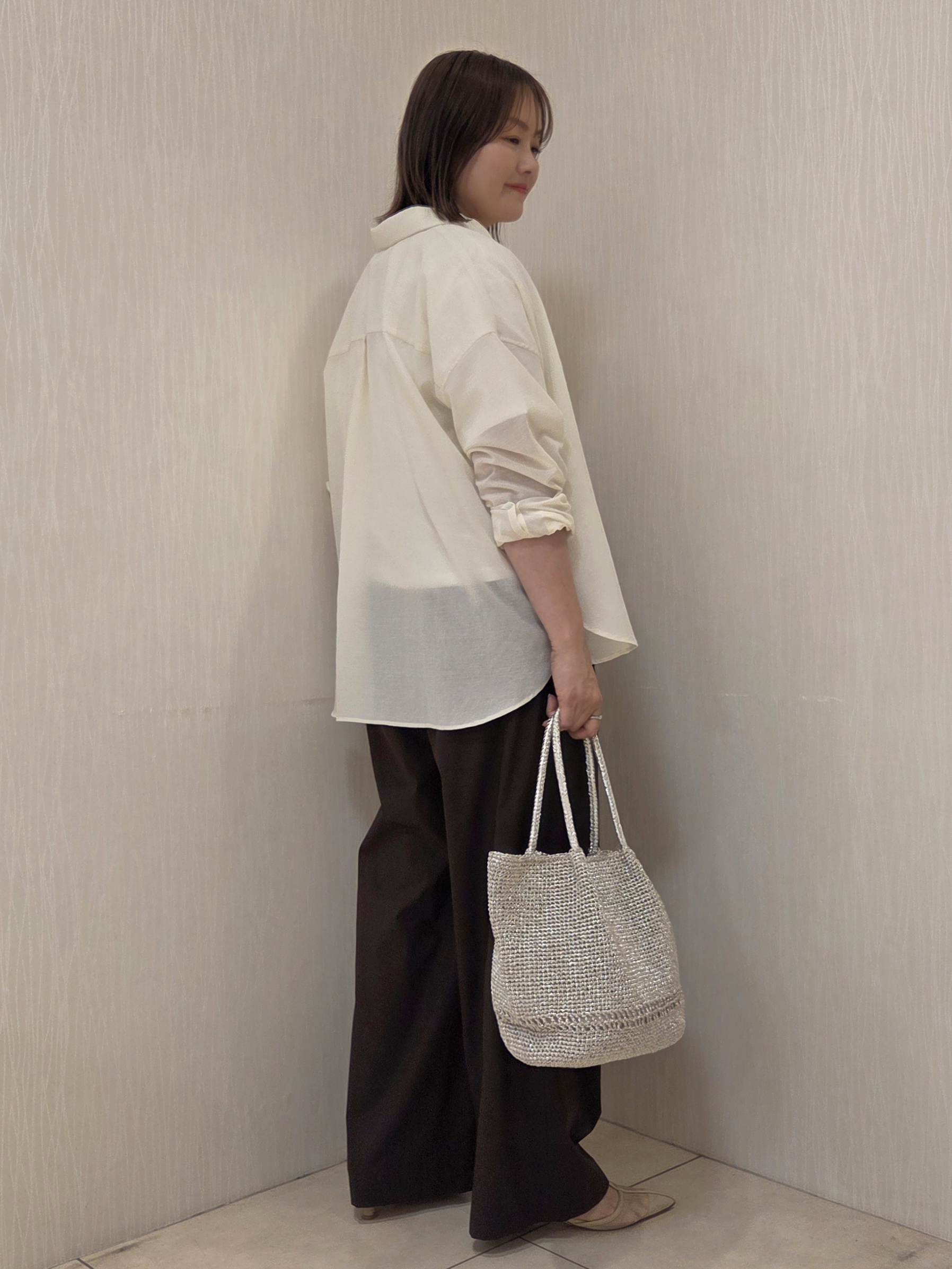 naokoさんの「UNTITLED｜【2WAY/マシンウォッシャブル】カシュクールデザインシャツ」を使ったコーディネート