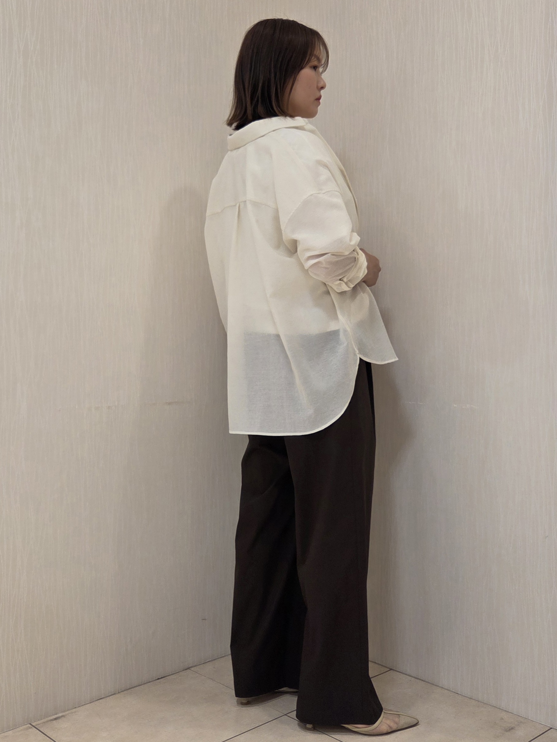 naokoさんの「UNTITLED｜【2WAY/マシンウォッシャブル】カシュクールデザインシャツ」を使ったコーディネート