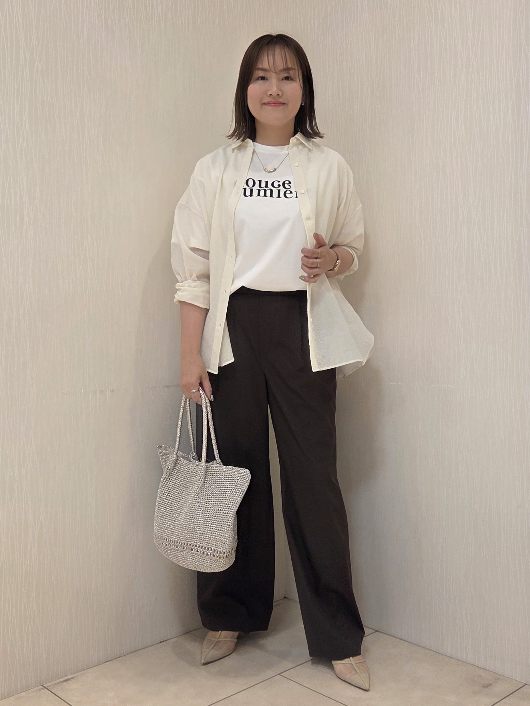 naokoさんの「UNTITLED｜【2WAY/マシンウォッシャブル】カシュクールデザインシャツ」を使ったコーディネート