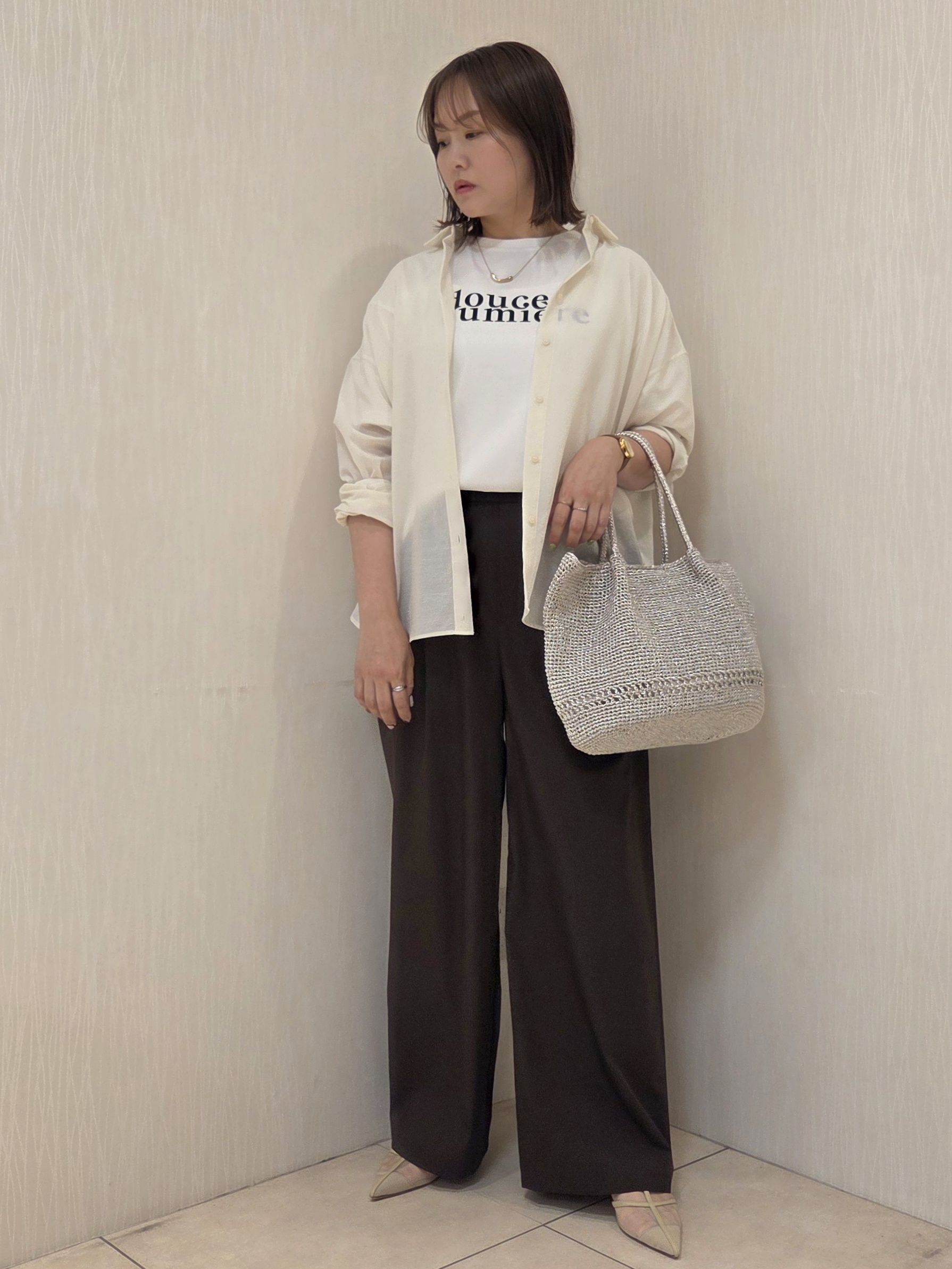 naokoさんの「UNTITLED｜【2WAY/マシンウォッシャブル】カシュクールデザインシャツ」を使ったコーディネート