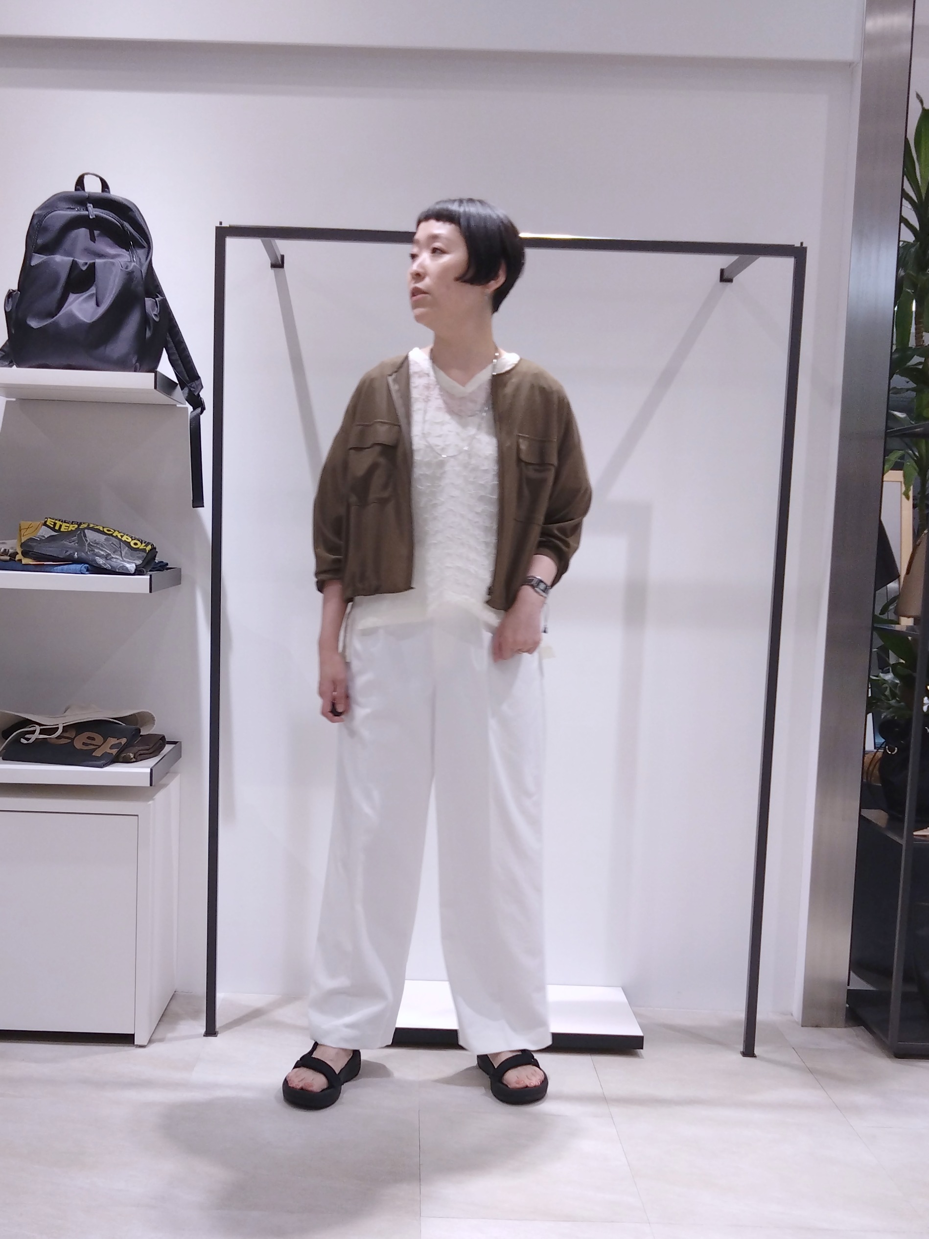 まちこさんの「UNTITLED｜【古畑星夏さん着用/洗える】シアーブルゾン」を使ったコーディネート