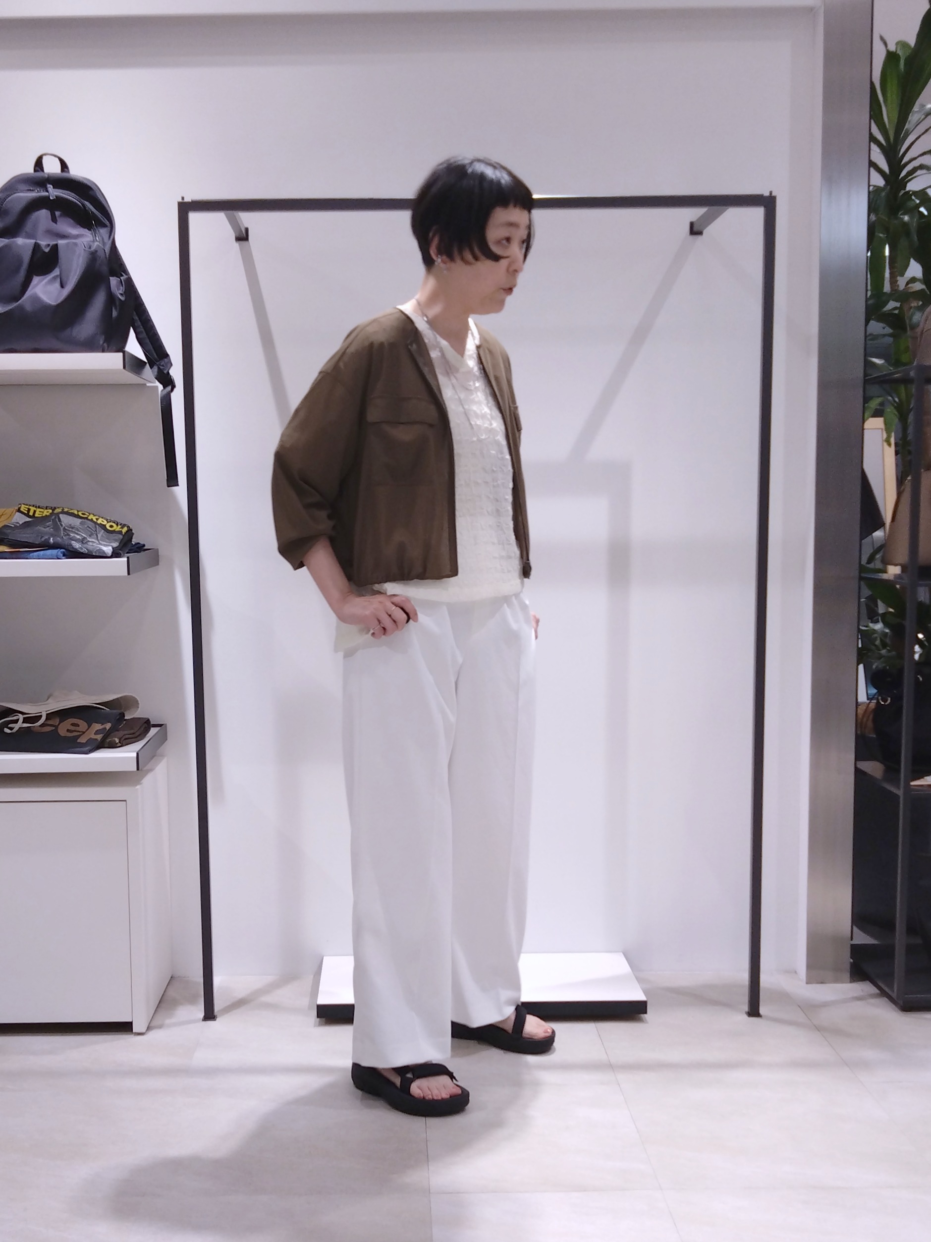 まちこさんの「UNTITLED｜【古畑星夏さん着用/洗える】シアーブルゾン」を使ったコーディネート