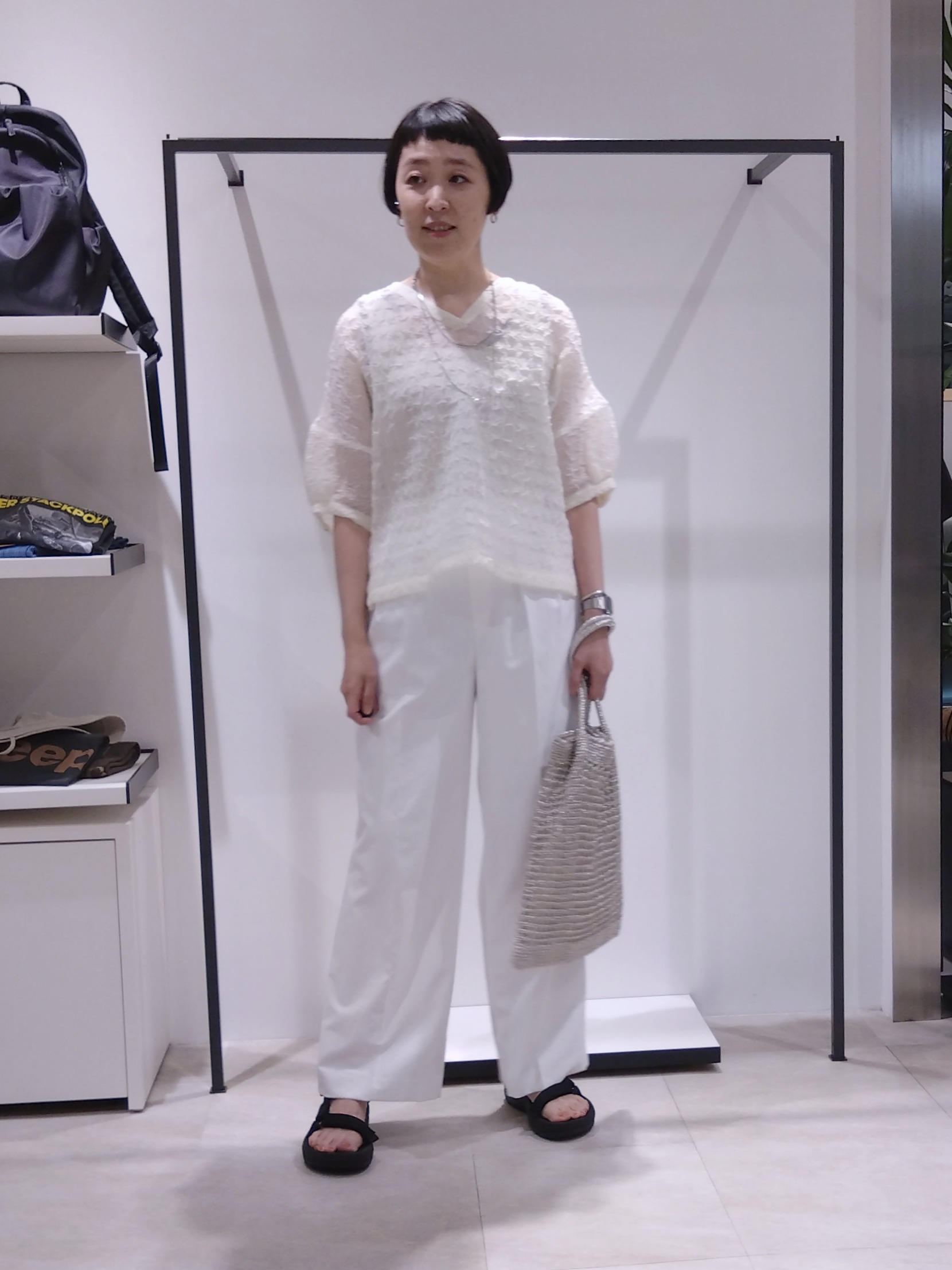 まちこさんの「UNTITLED｜【古畑星夏さん着用/洗える】シアーブルゾン」を使ったコーディネート