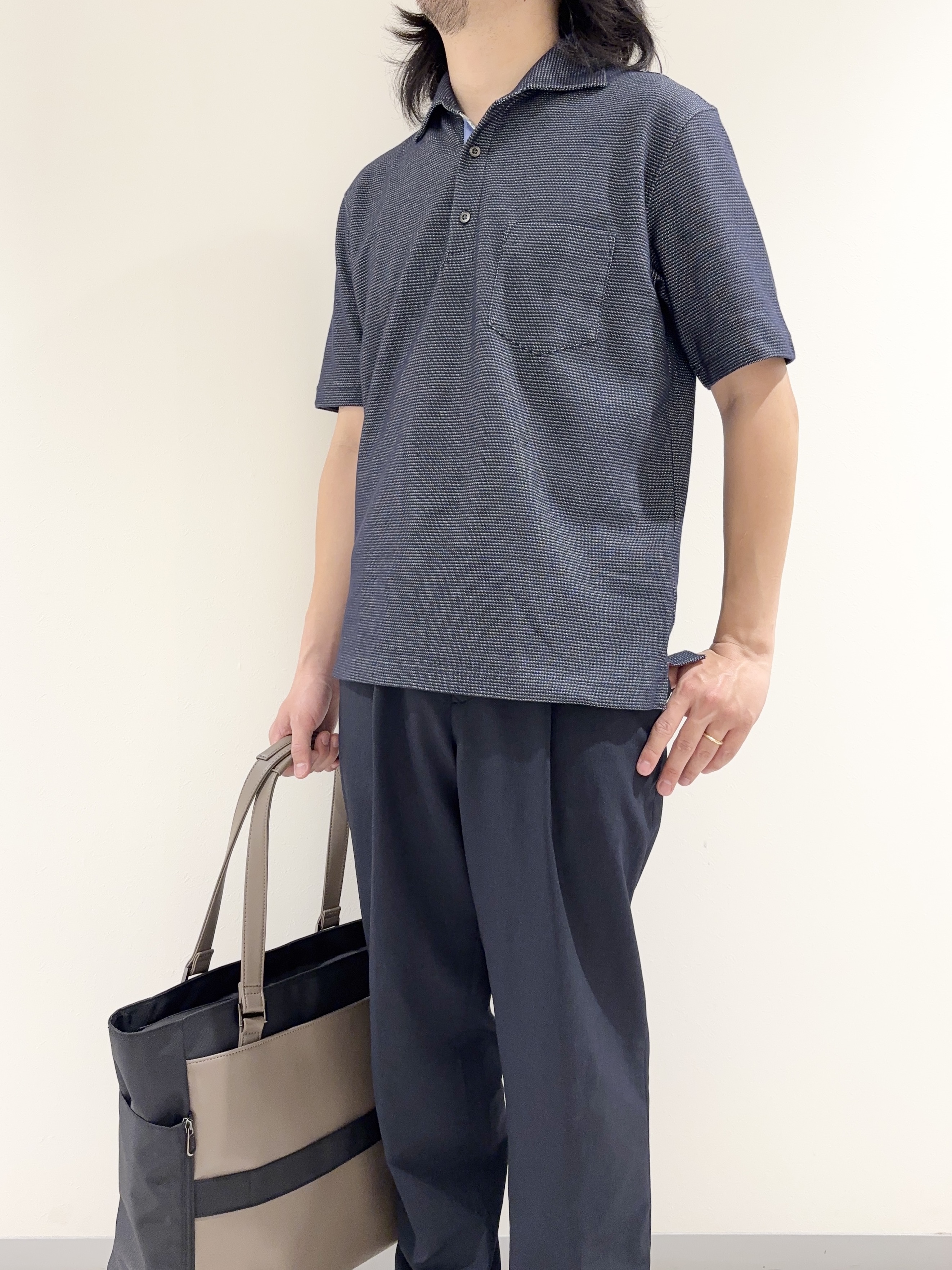 及川さんの「TAKEO KIKUCHI｜【抗菌防臭】ステイフレッシュ ポロシャツ」を使ったコーディネート