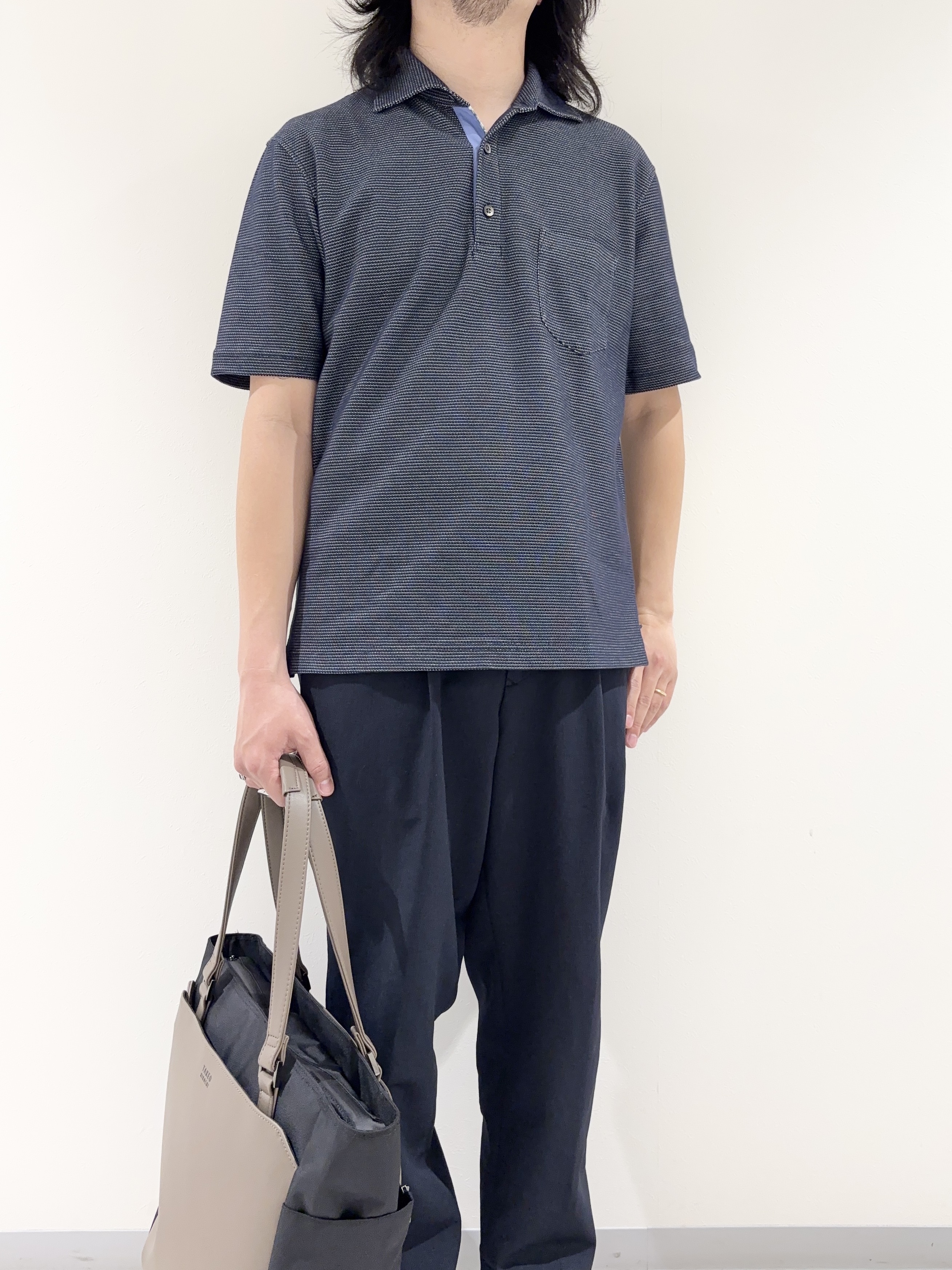 及川さんの「TAKEO KIKUCHI｜【抗菌防臭】ステイフレッシュ ポロシャツ」を使ったコーディネート