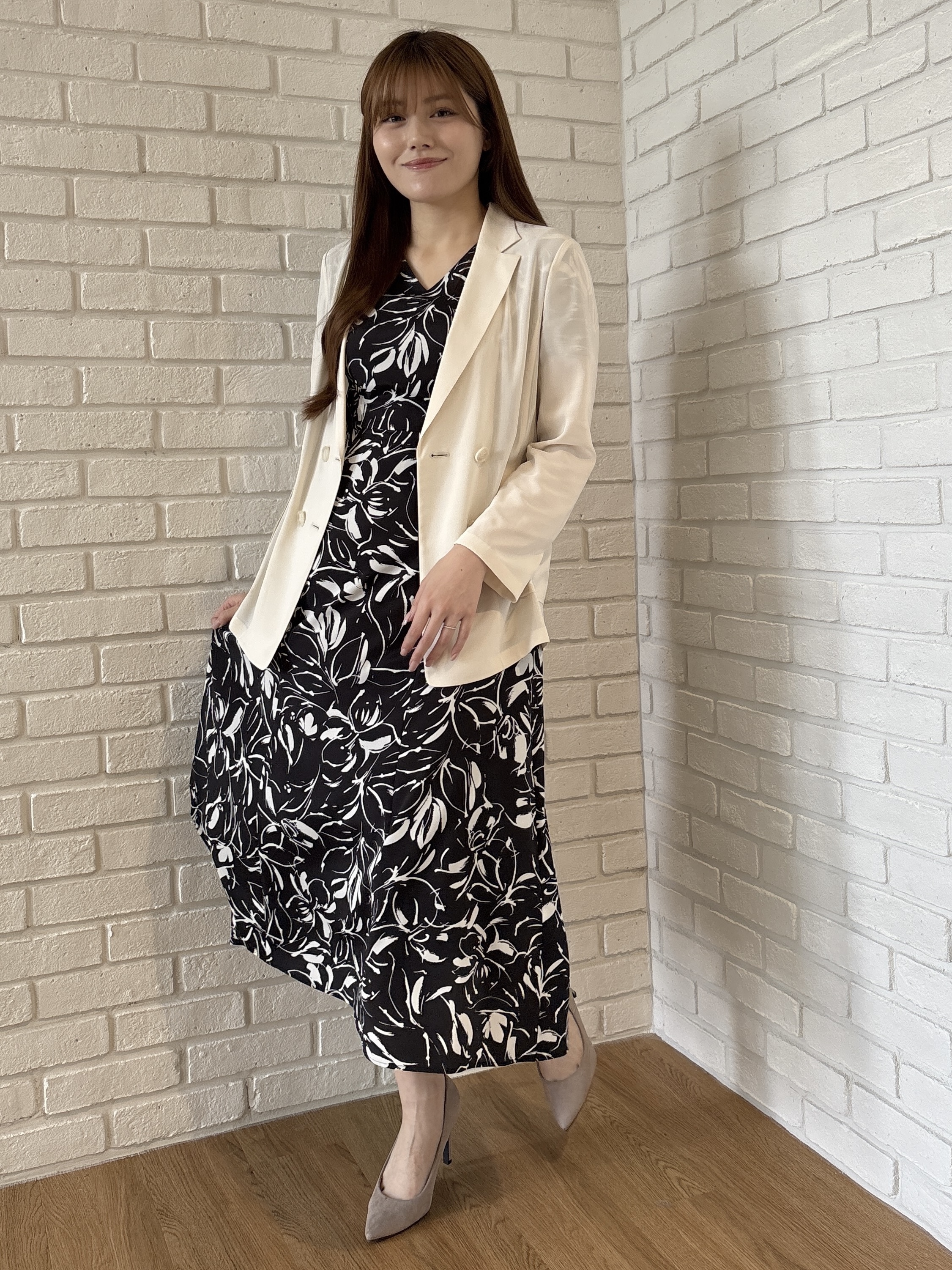sayaさんの「COUP DE CHANCE｜【手洗い可／日本製】シアーテーラード ジャケット」を使ったコーディネート