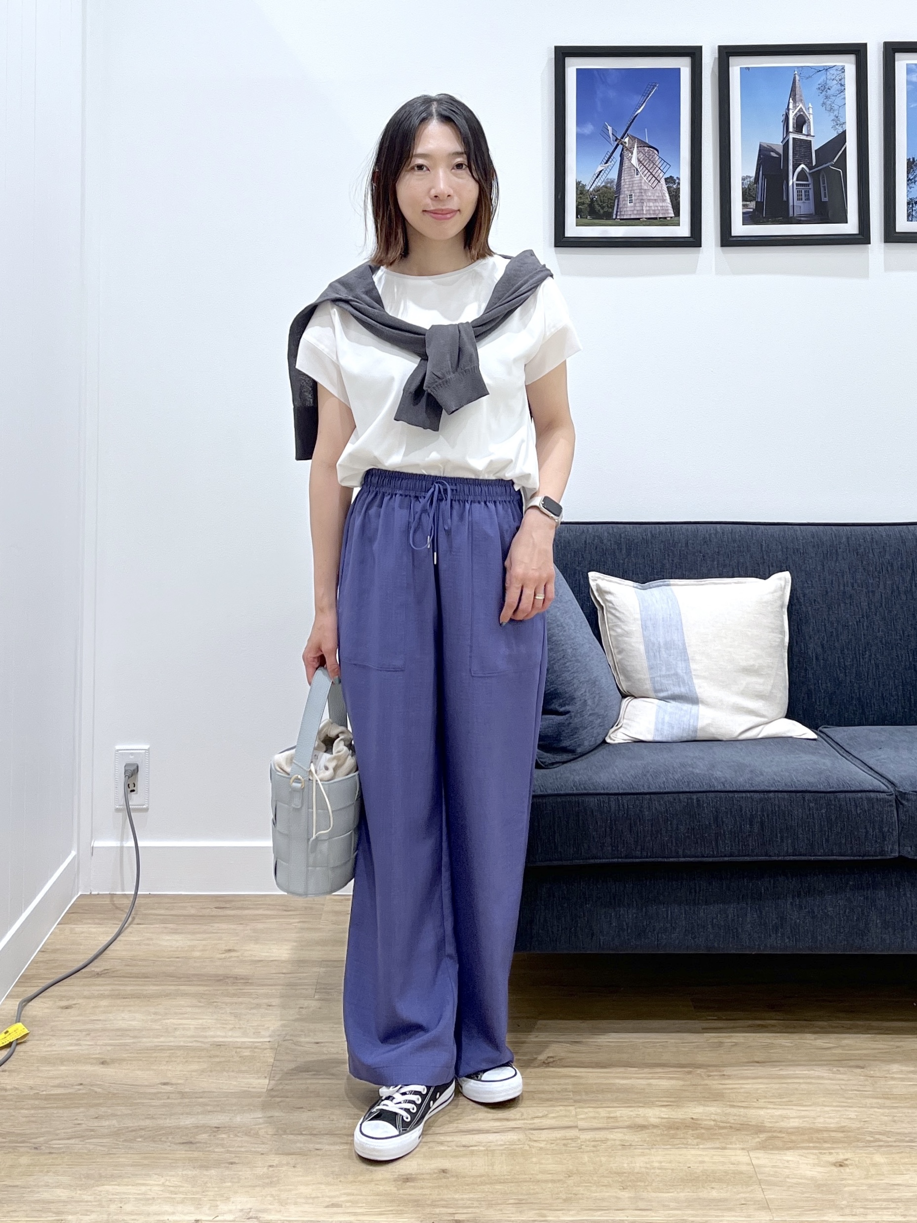canaさんの「Dessin｜【UVカット/接触冷感】美光沢カットソー」を使ったコーディネート
