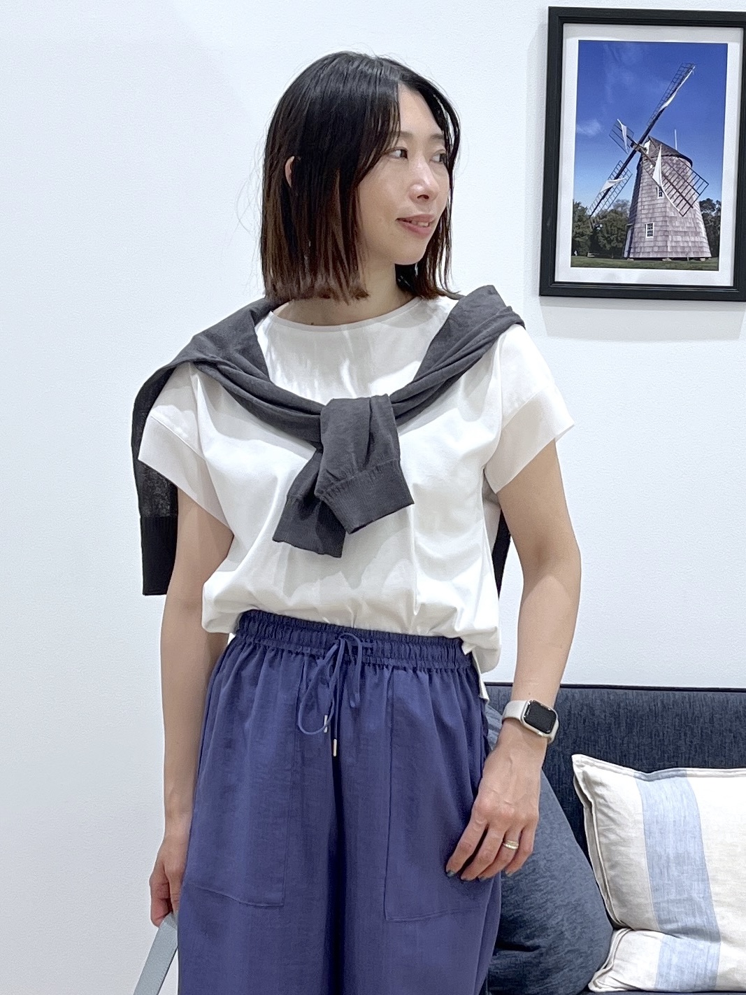 canaさんの「Dessin｜【UVカット/接触冷感】美光沢カットソー」を使ったコーディネート