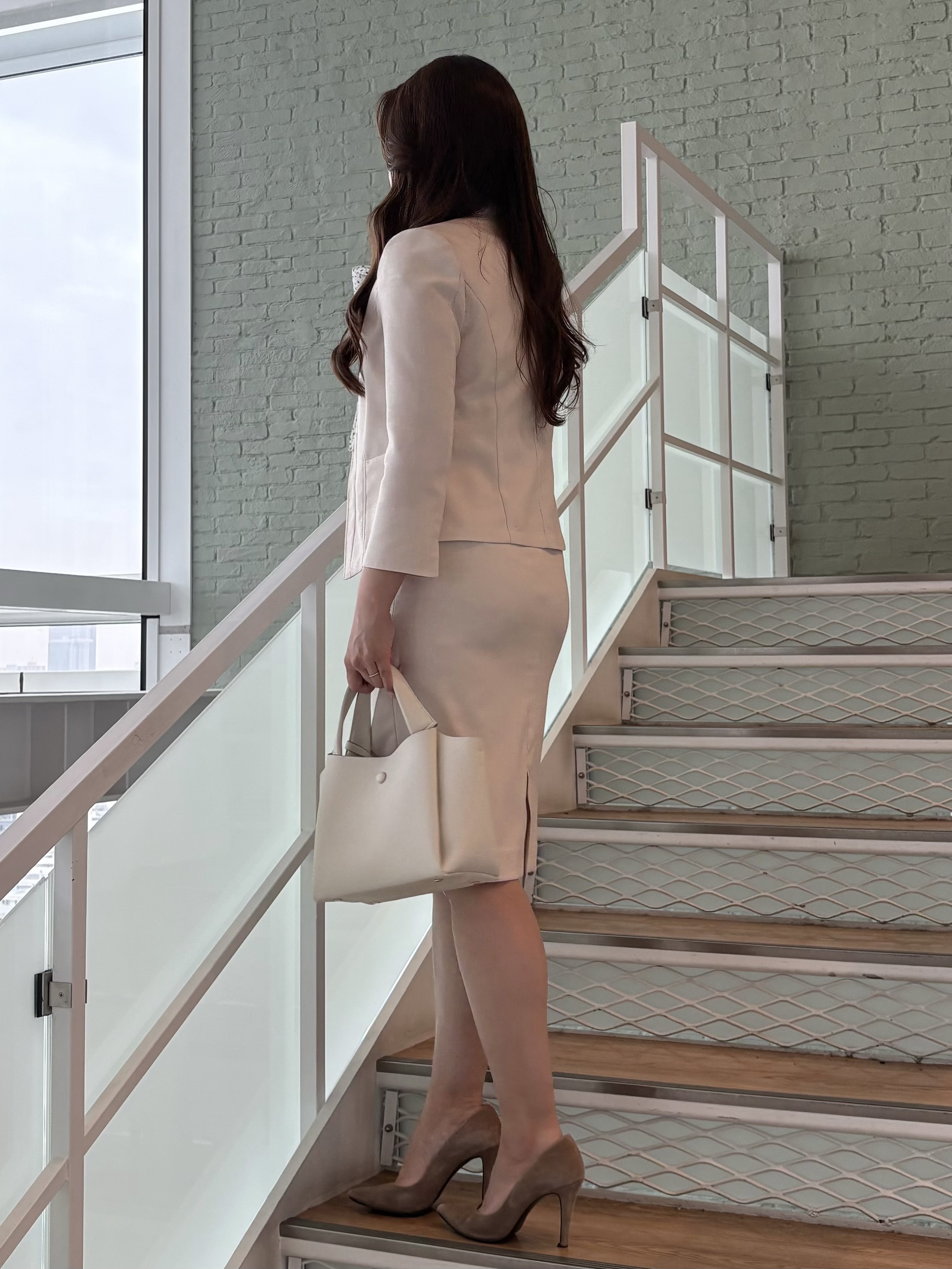 MISAKIさんの「COUP DE CHANCE｜【日本製／接触冷感／UVケア／手洗い可】リネンライクノーカラージャケット」を使ったコーディネート