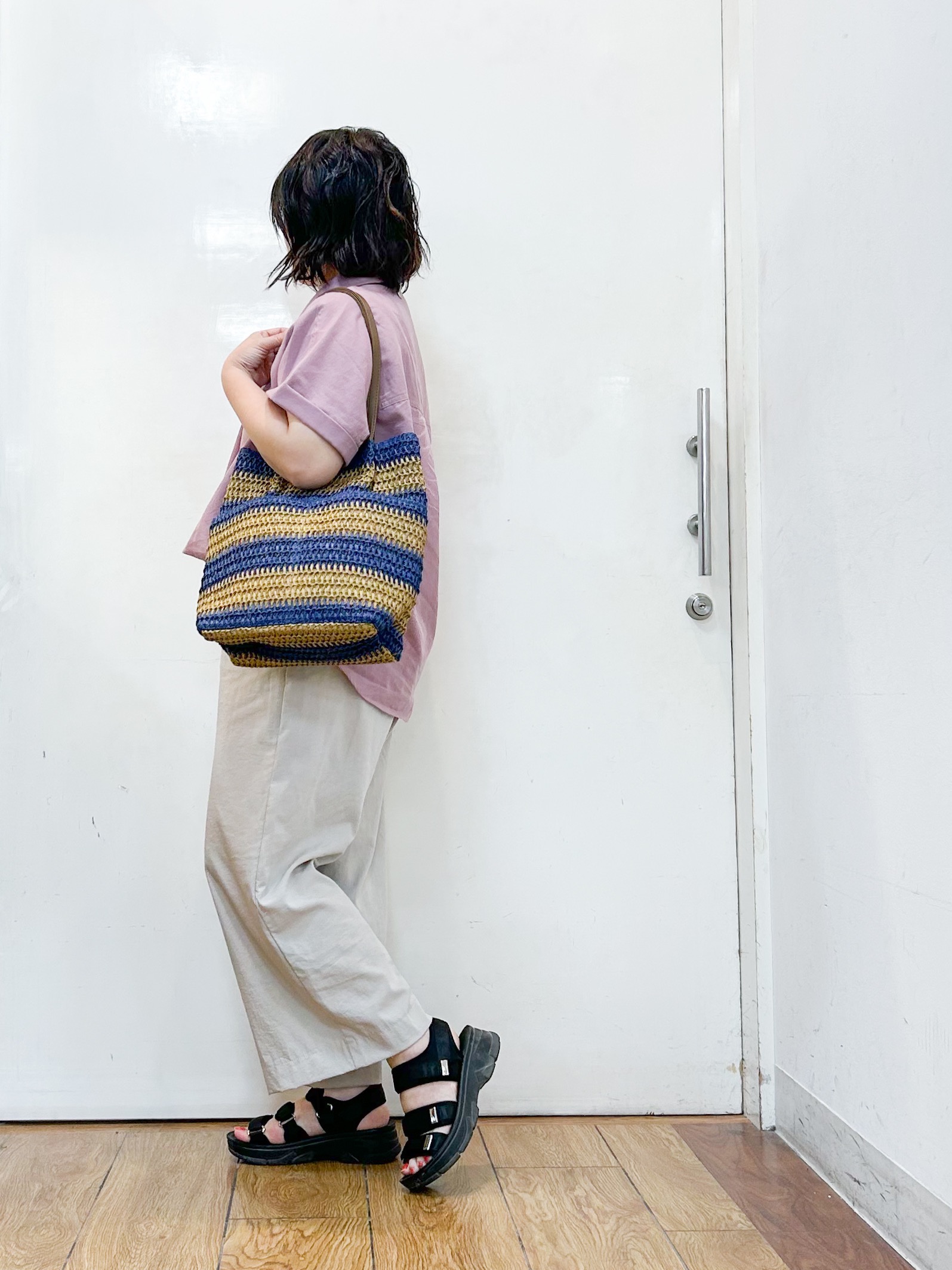 haruさんの「SHOO･LA･RUE｜【ひんやり/UV】インせず着られる フレンチリネンスキッパーシャツ」を使ったコーディネート