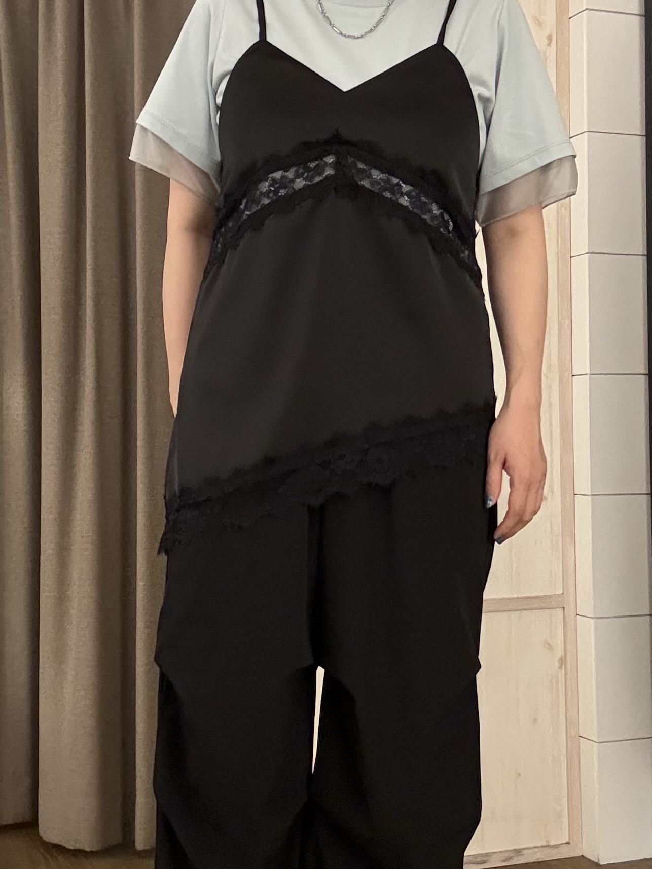aiさんの「THE SHOP TK｜【M-XL/ひんやり】上品な透け感 袖口シアーTシャツ」を使ったコーディネート