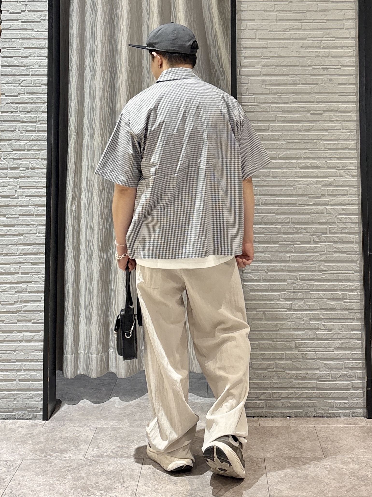 Pーyamaさんの「THE SHOP TK｜半袖チェックジップシャツ 洗濯機OK」を使ったコーディネート