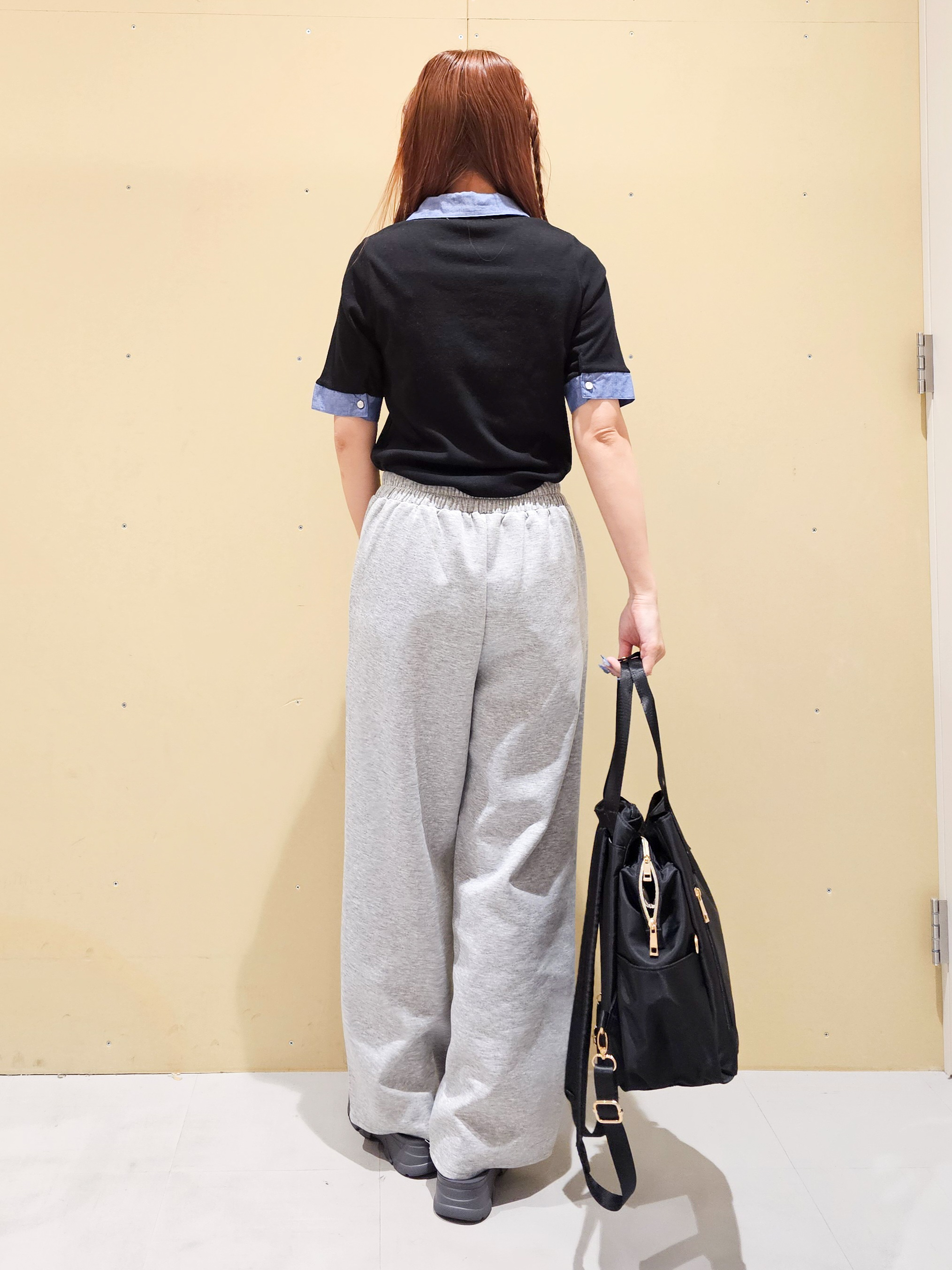 ゆゆさんの「SHOO･LA･RUE｜【洗濯機可/S-LL】シャツレイヤード風 テレコポロトップス」を使ったコーディネート