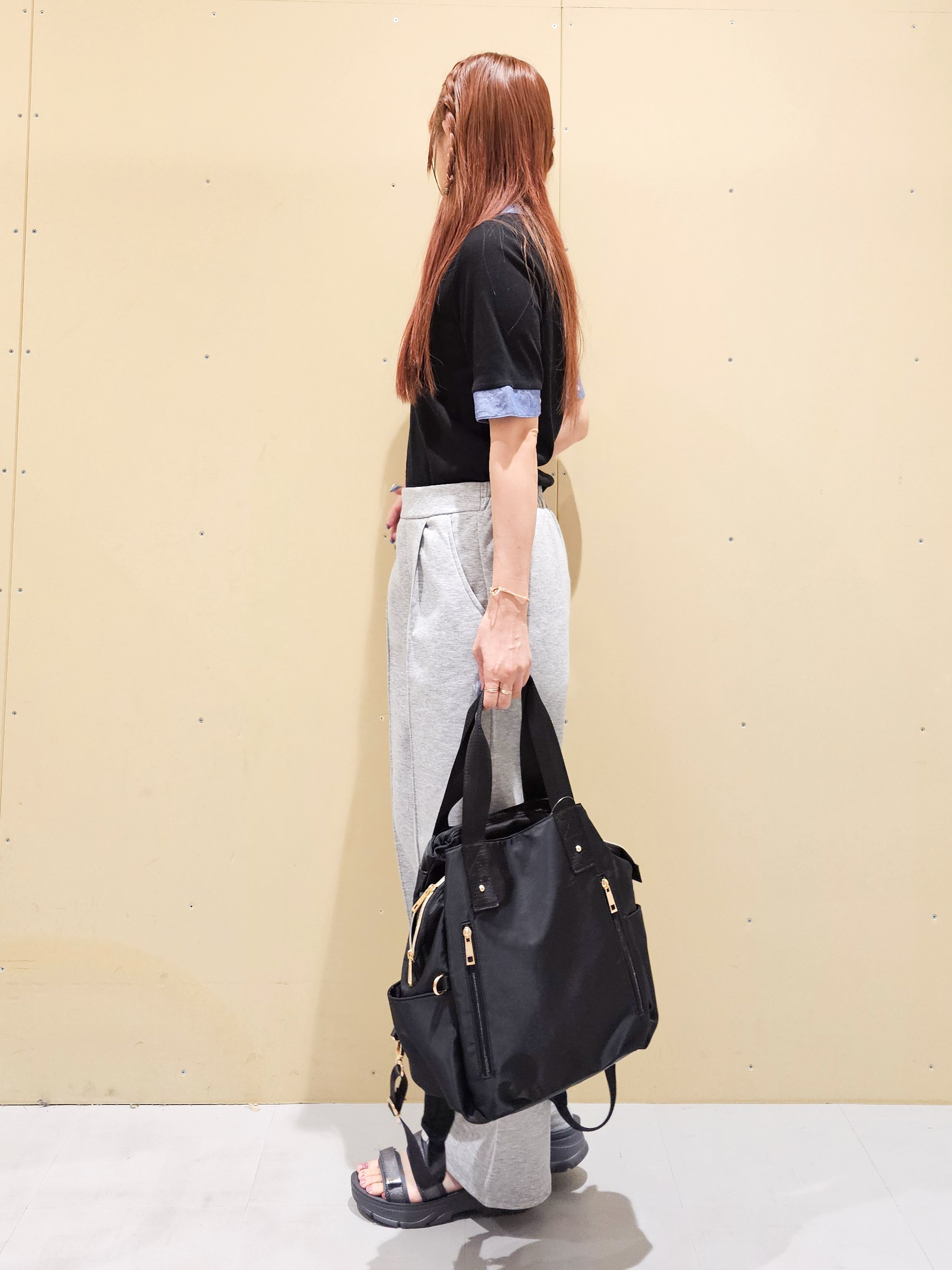 ゆゆさんの「SHOO･LA･RUE｜【洗濯機可/S-LL】シャツレイヤード風 テレコポロトップス」を使ったコーディネート
