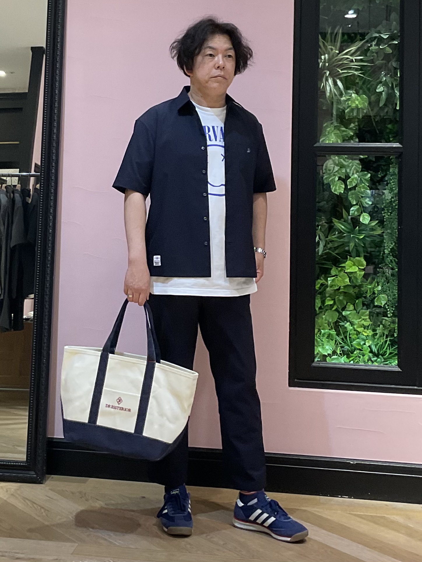 Nagaseさんの「DRESSTERIOR｜【セットアップ可/速乾/防しわ】COOL DOTS ショートスリーブシャツ」を使ったコーディネート