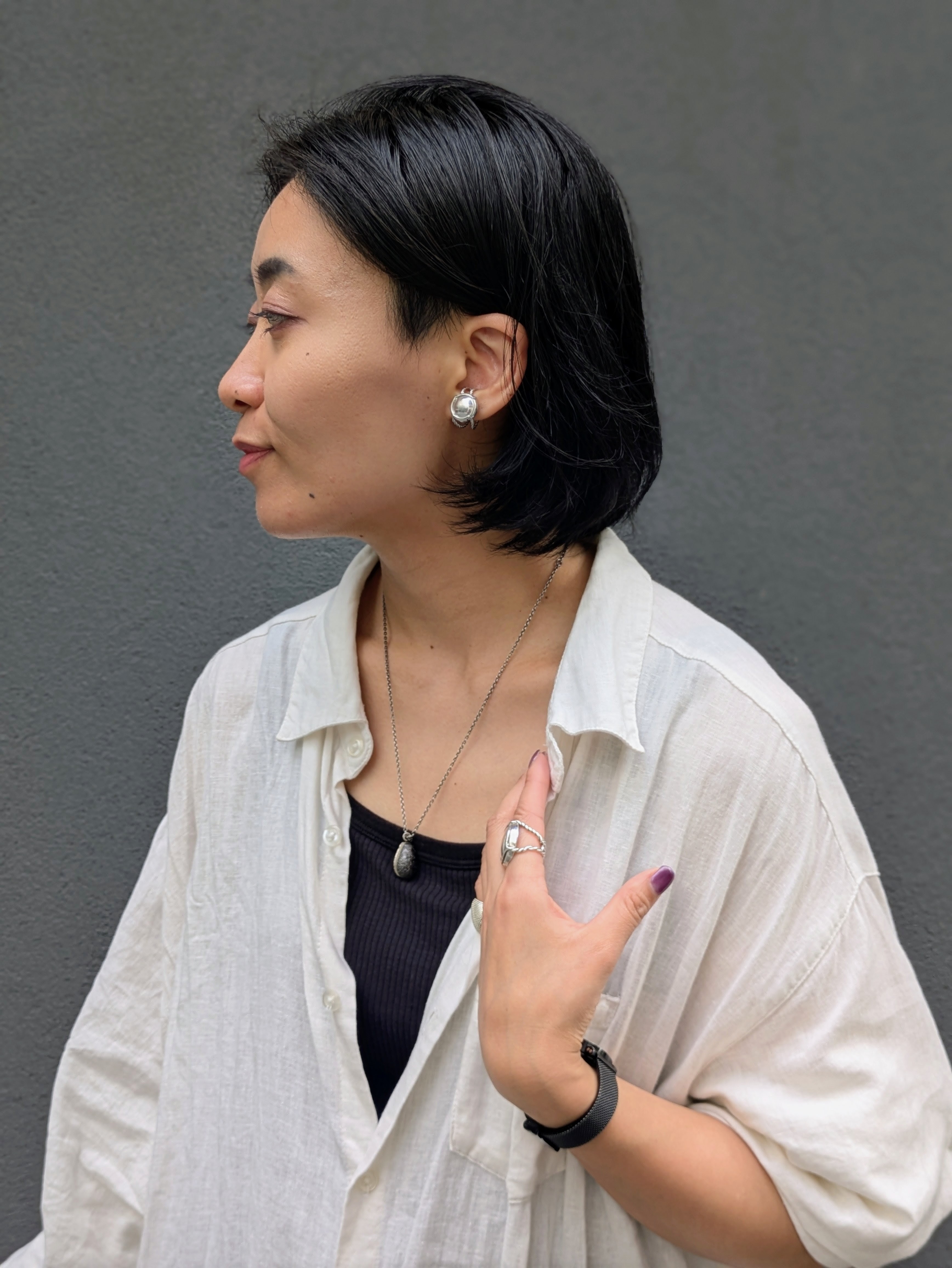 MTさんの「HIROKO HAYASHI｜PEPE DOLCE（ぺぺ ドルチェ）イヤーカフ」を使ったコーディネート