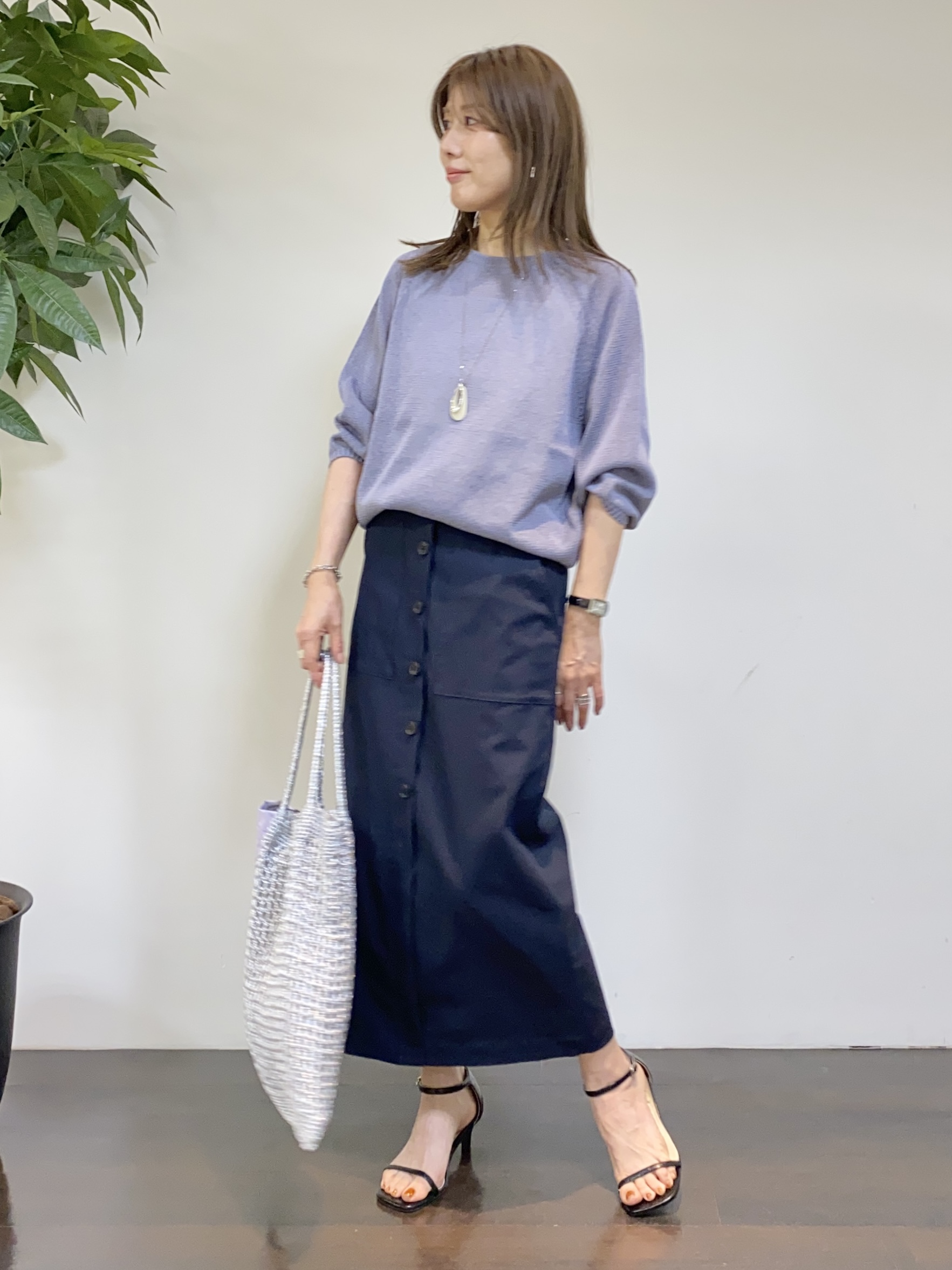 tomoさんの「UNTITLED｜【古畑星夏さん着用/洗える】シアーブルゾン」を使ったコーディネート