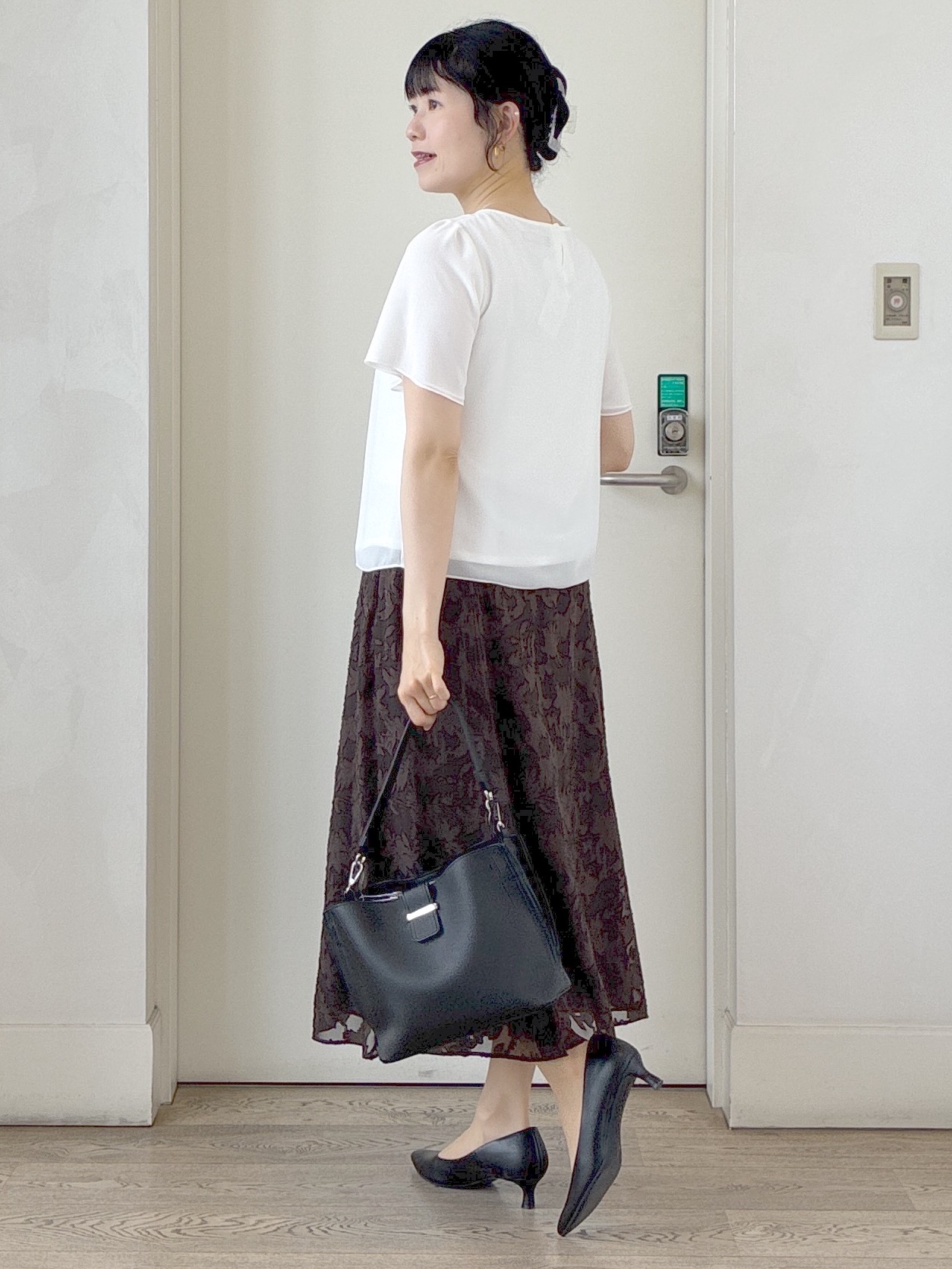  beni_gingerさんの「Reflect｜【UVカット／接触冷感】五分袖シフォンブラウス」を使ったコーディネート