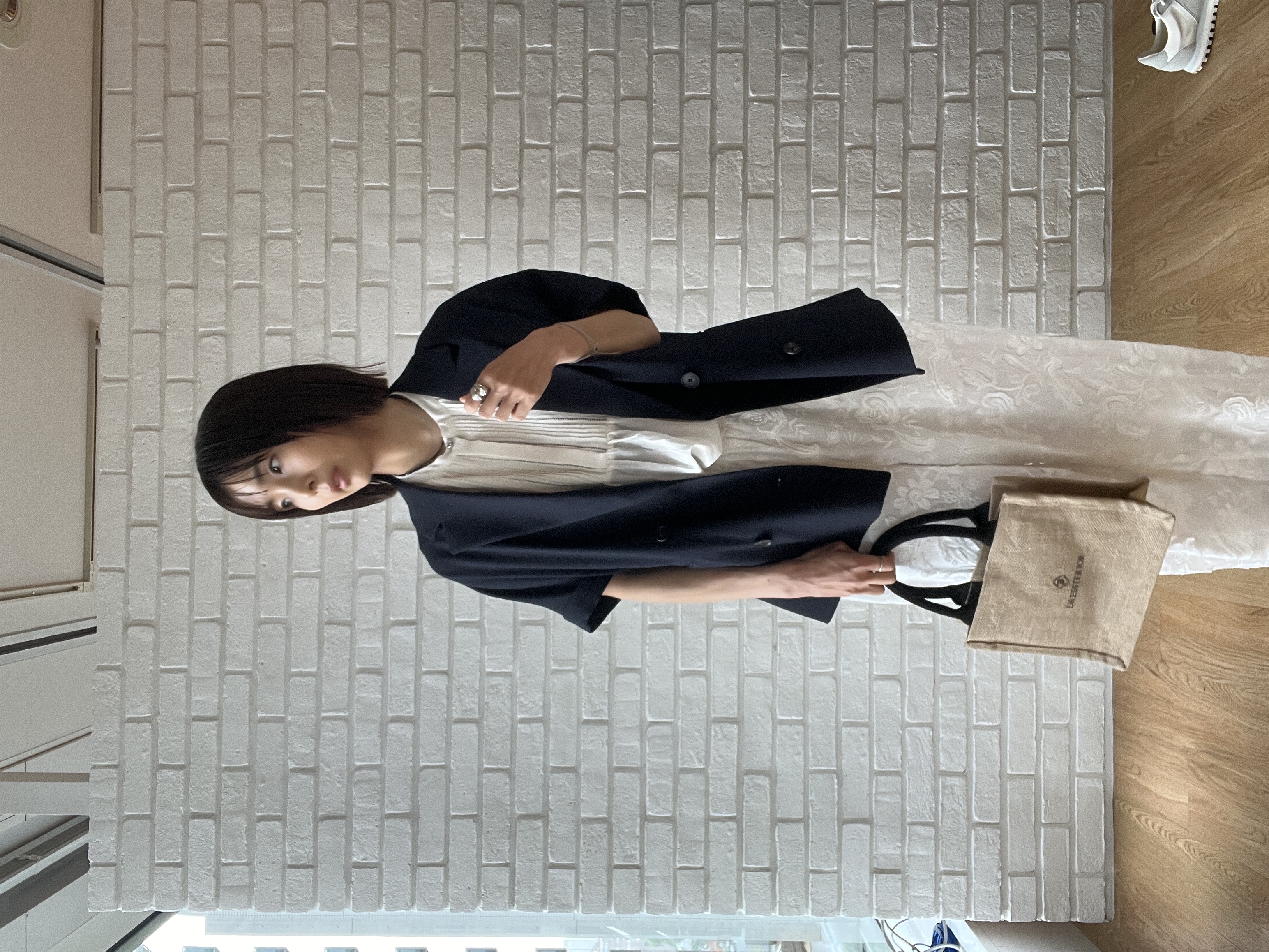 misaさんの「DRESSTERIOR｜ジュートキャンバス ミニバッグ」を使ったコーディネート