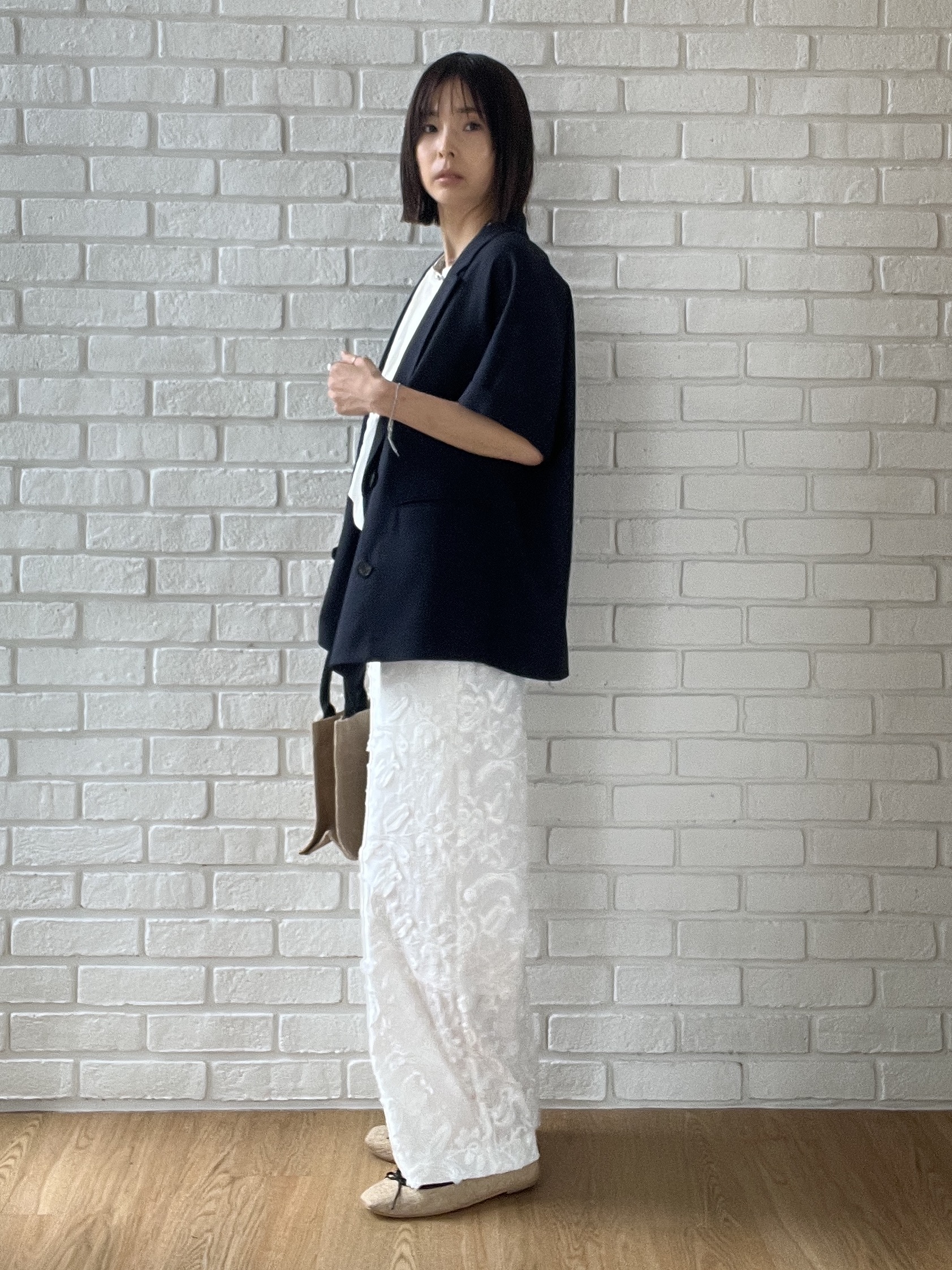 misaさんの「DRESSTERIOR｜ジュートキャンバス ミニバッグ」を使ったコーディネート