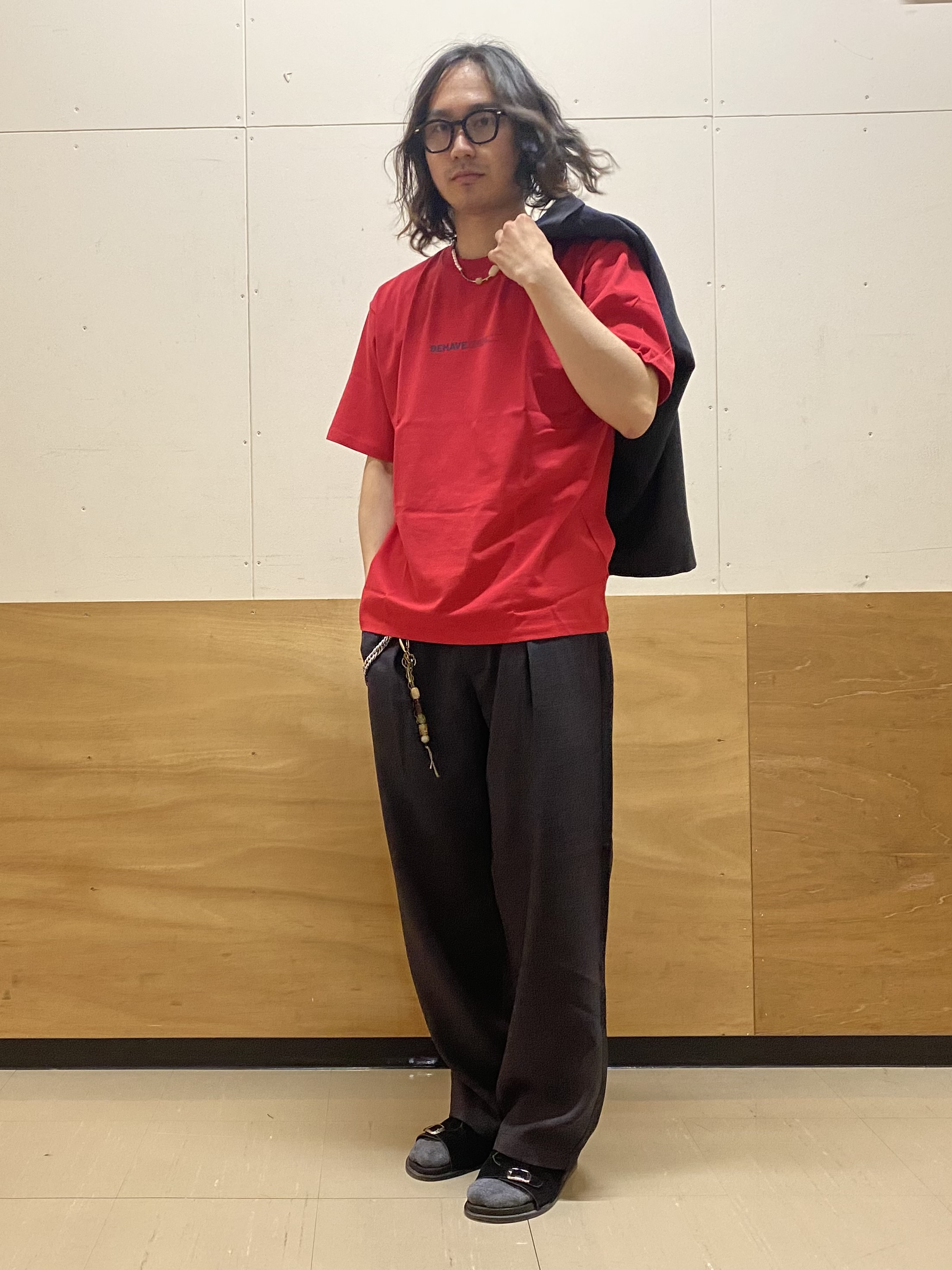 keyさんの「THE SHOP TK｜【なめらかでソフトな肌触り】ロゴ コットン半袖Tシャツ 洗濯機OK」を使ったコーディネート