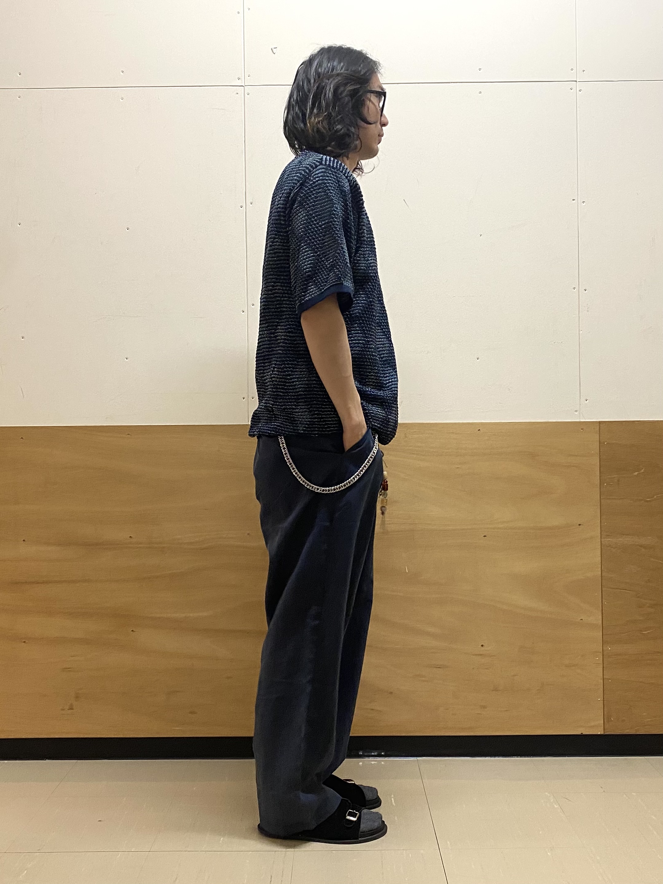 keyさんの「THE SHOP TK｜【主張しすぎない配色バランス】アーガイルメッシュポロ半袖Tシャツ 洗濯機OK」を使ったコーディネート