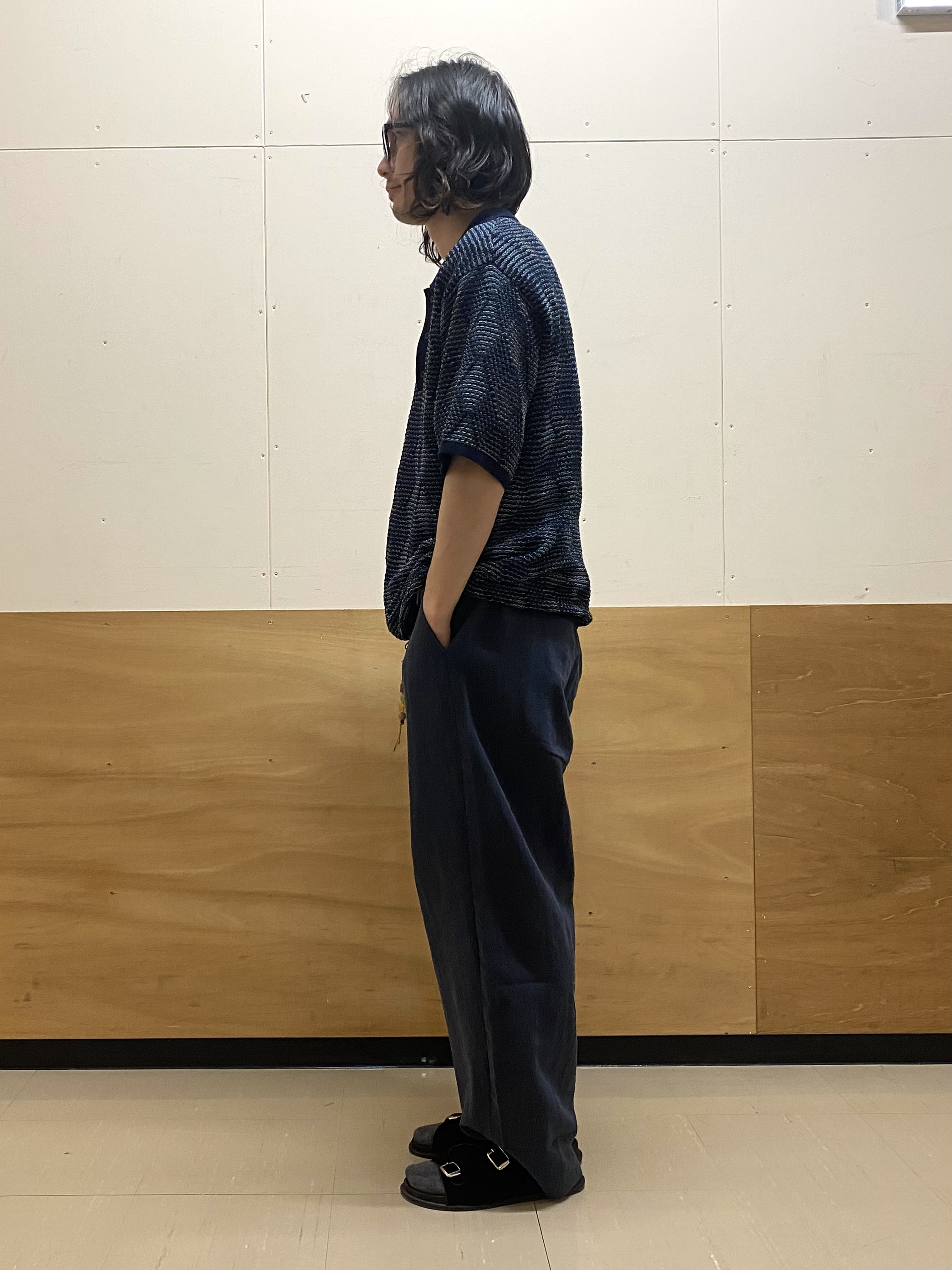 keyさんの「THE SHOP TK｜【主張しすぎない配色バランス】アーガイルメッシュポロ半袖Tシャツ 洗濯機OK」を使ったコーディネート