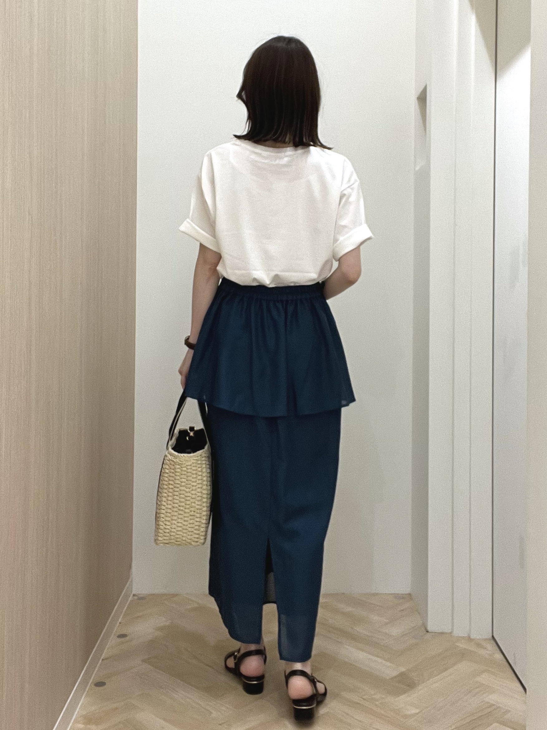  おまつさんの「grove｜【UVカット/接触冷感】プリントアソート5分袖Tシャツ」を使ったコーディネート