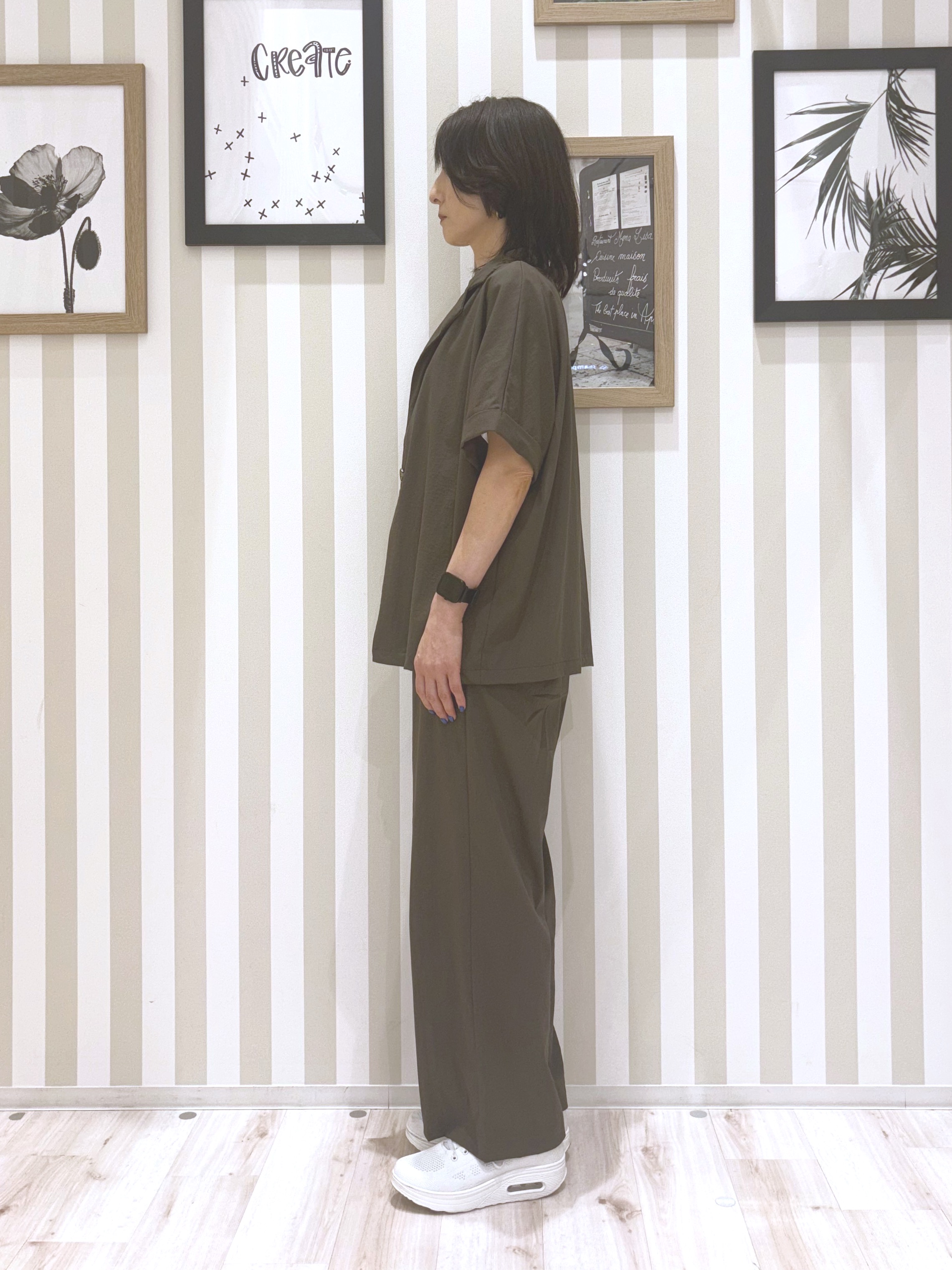 たまごがにさんの「SHOO･LA･RUE｜【高レビュー/洗濯機可/セットアップ可】軽凛(かろりん) ひんやり半袖ジャケット」を使ったコーディネート