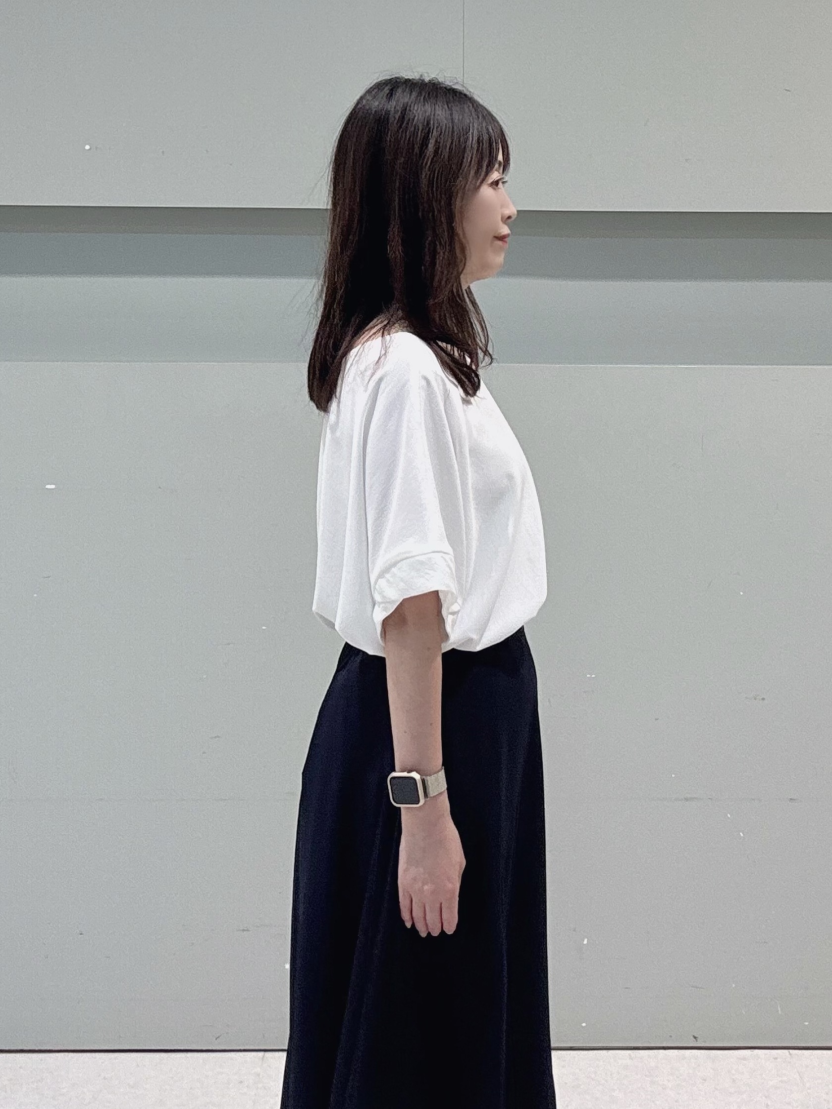makiさんの「UNTITLED｜【アンサンブル可】ラメ混クルーネックカーディガン」を使ったコーディネート